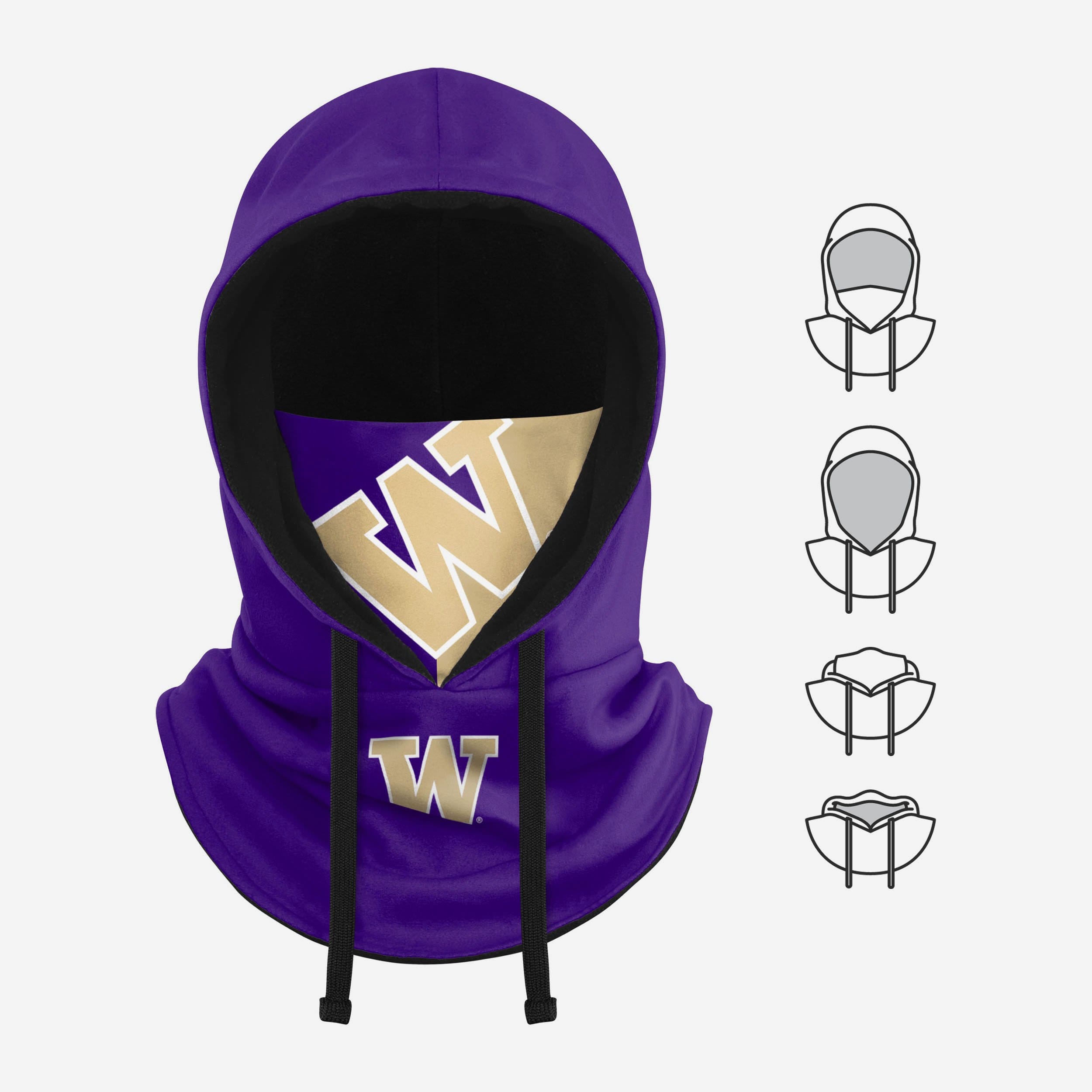 Washington Huskies Drawstring Hooded Gaiter - Stay Warm in Style!