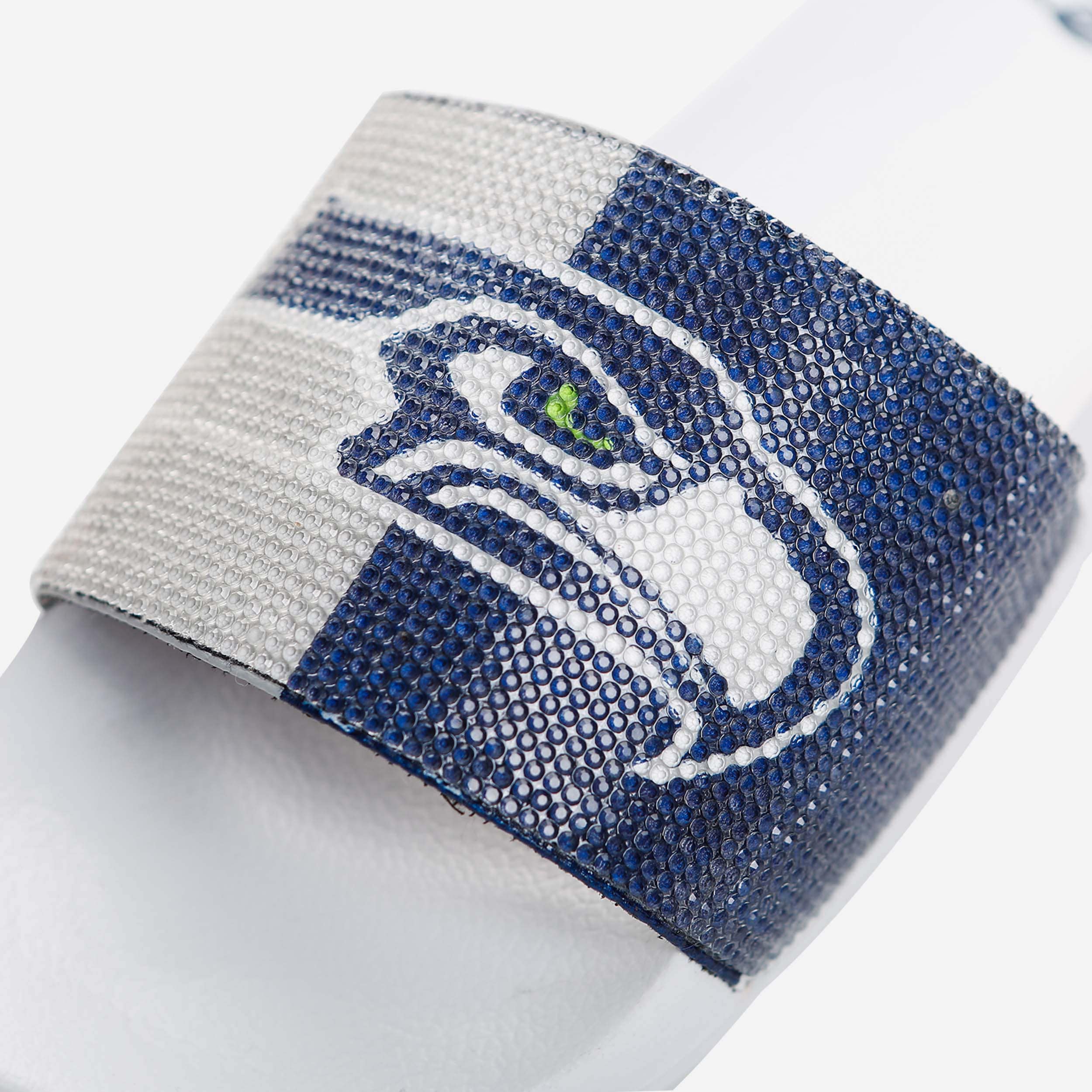 Glamorous Seattle Seahawks Women's Big Logo Shimmer Slides