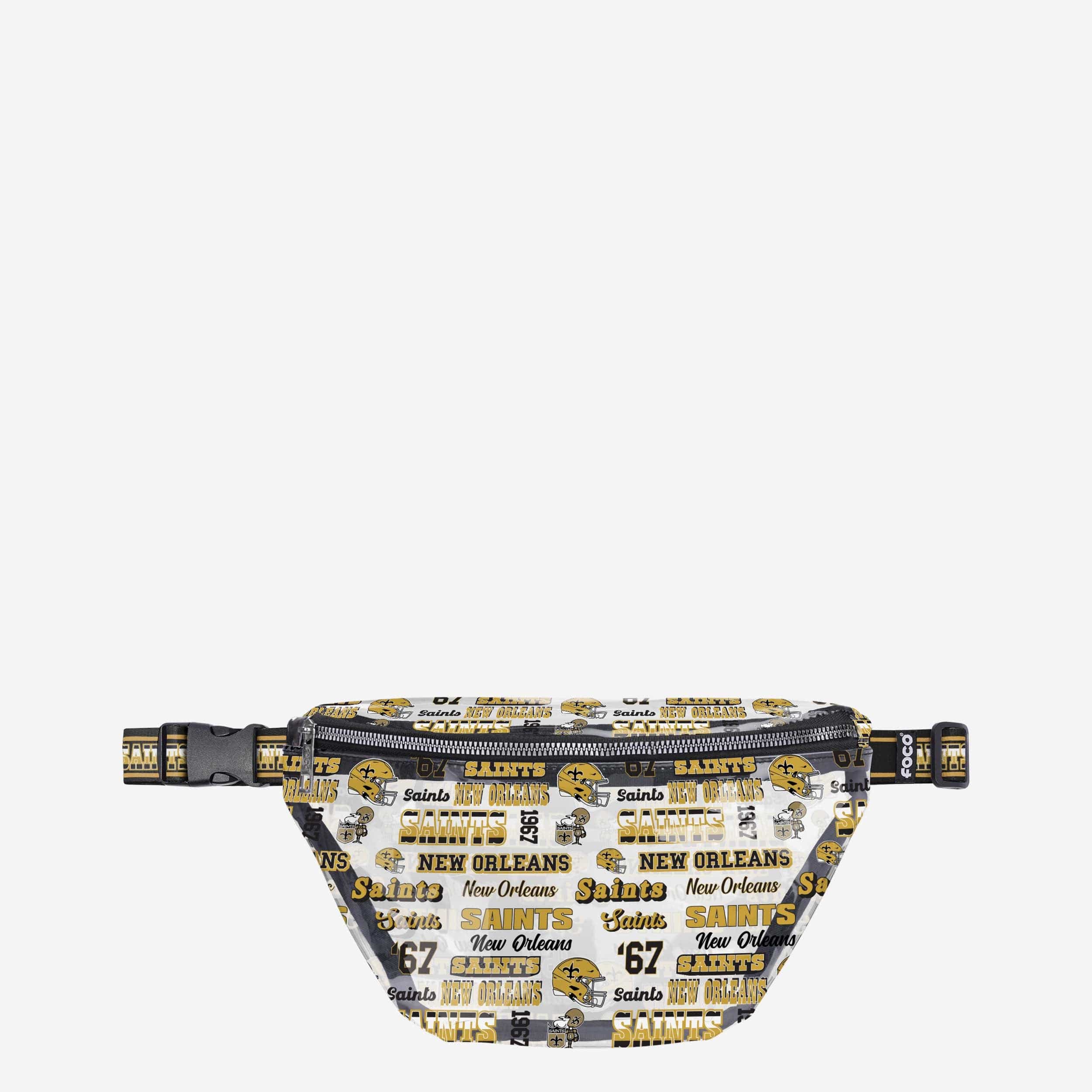New Orleans Saints Retro Print Clear Fanny Pack - A Must - Have for Fans!
