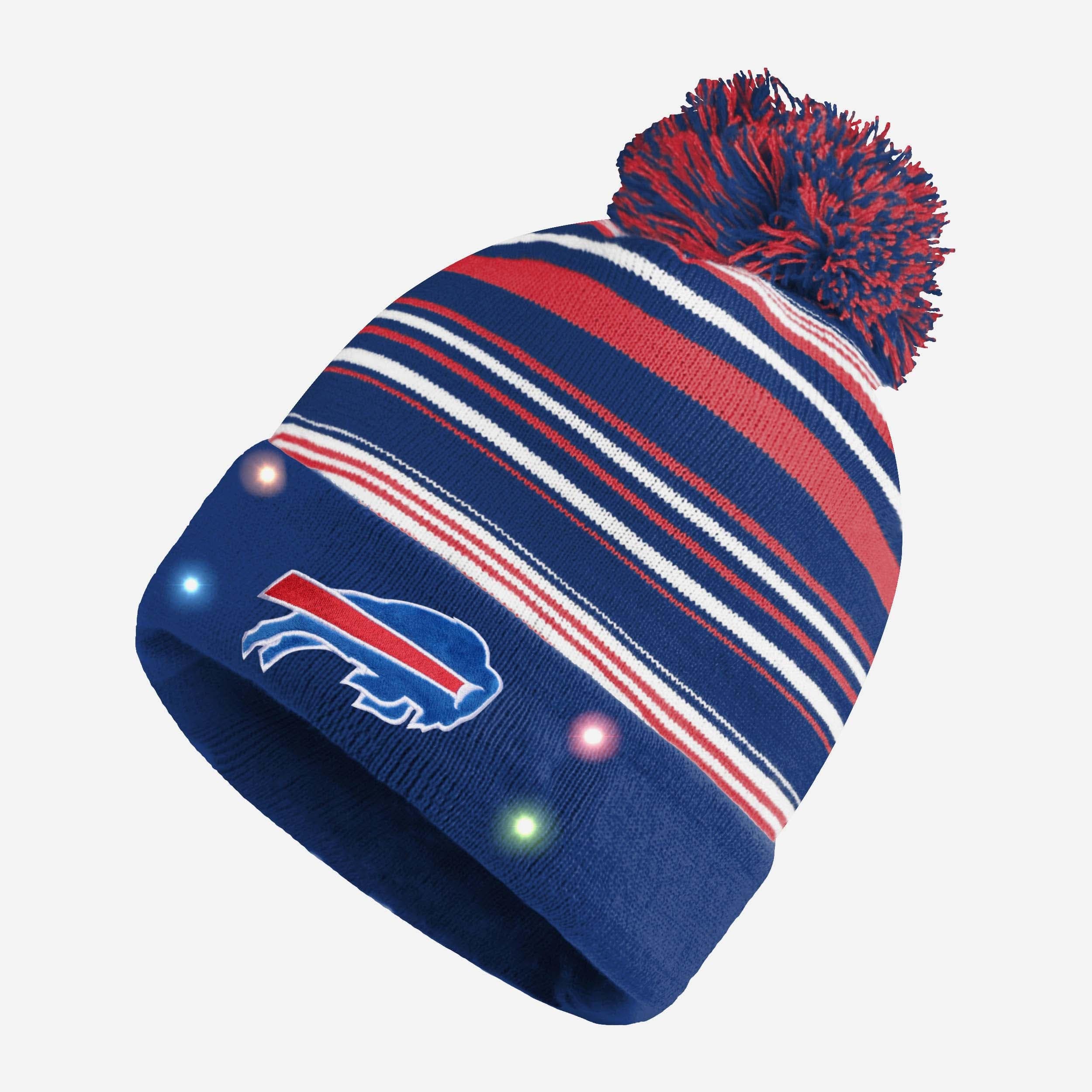 Buffalo Bills Stunning Horizontal Stripe Light-Up Beanie