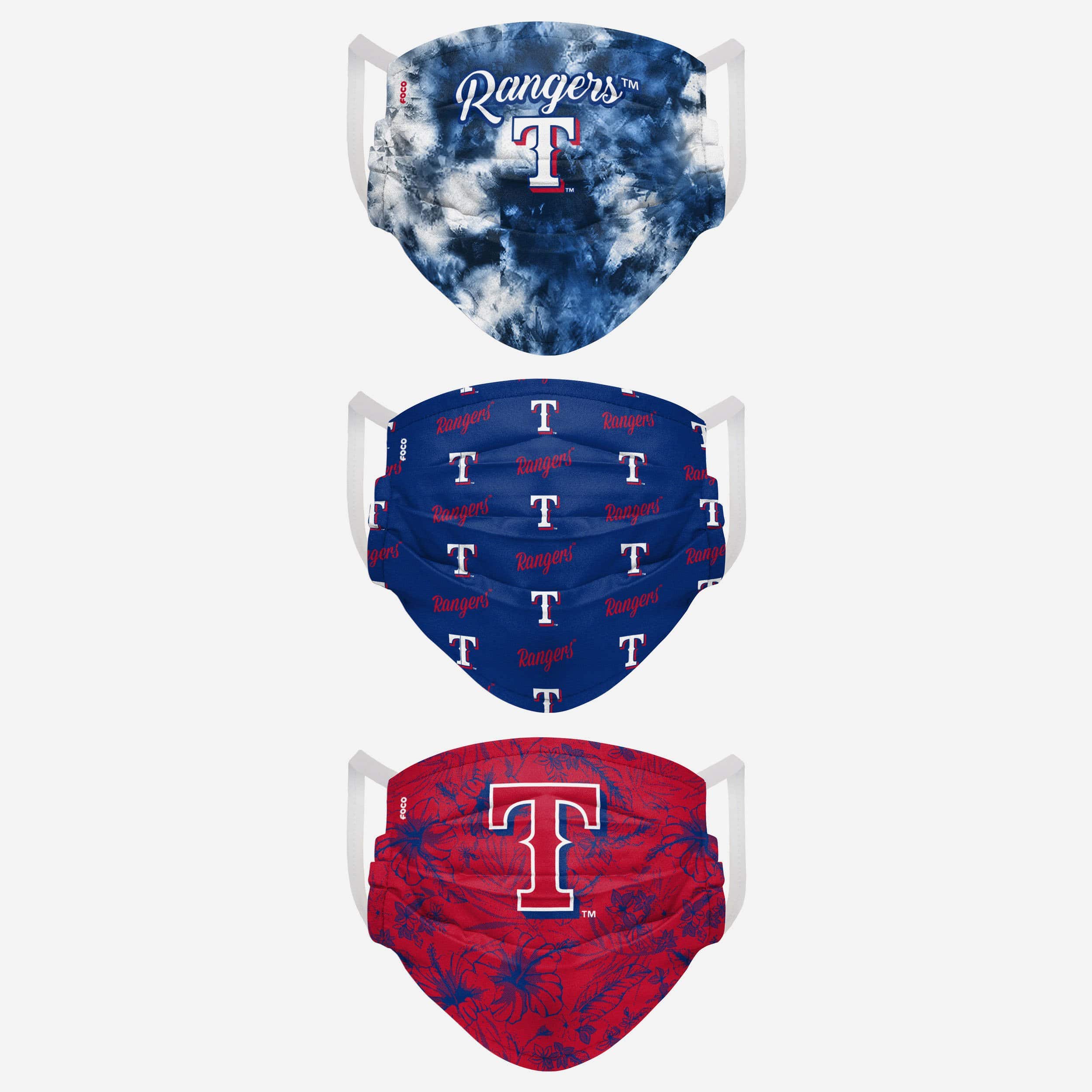 Texas Rangers Women's Matchday 3-Pack Face Cover - Represent Your Team in Style!
