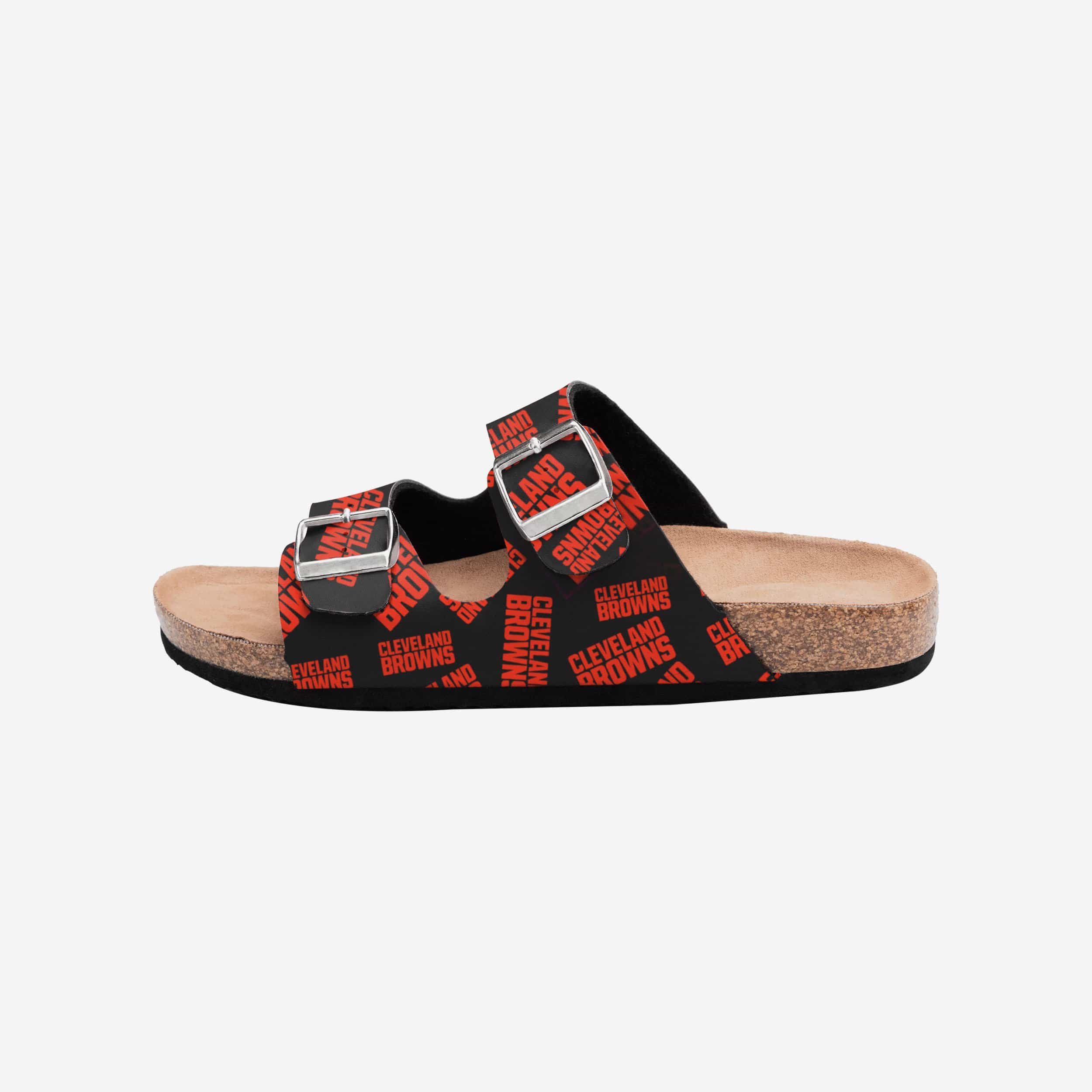 Cleveland Browns Women's Stylish Mini Print Double Buckle Sandals