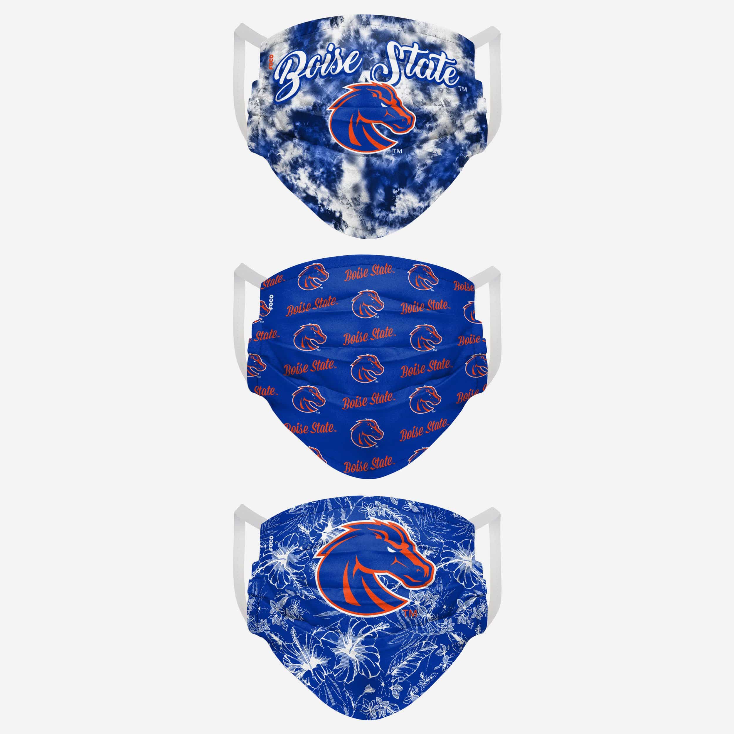 Boise State Broncos Women's Matchday 3-Pack Fashion Face Covers - Represent Your Team in Style!