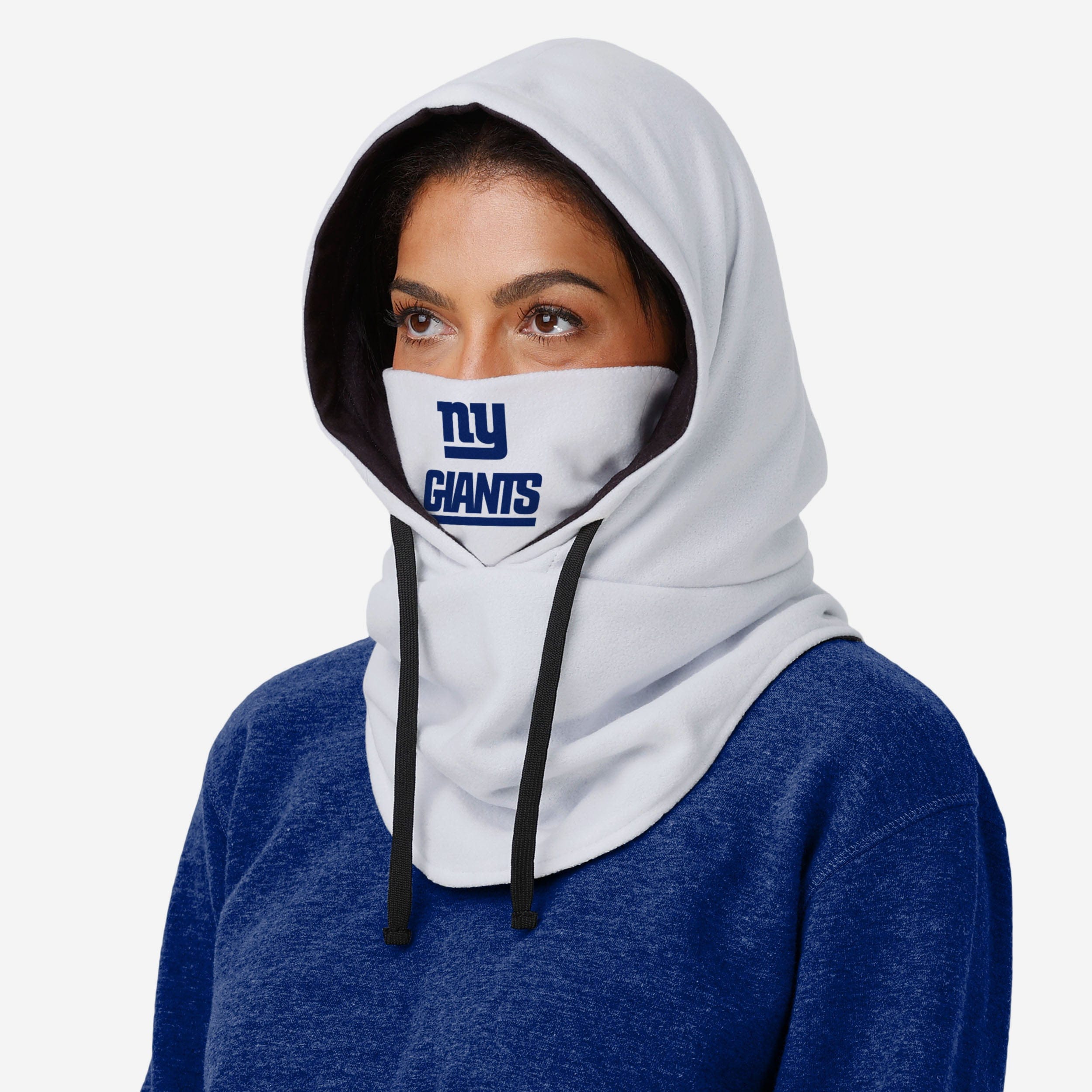 New York Giants White Drawstring Hooded Gaiter - Your Ultimate Winter Essential