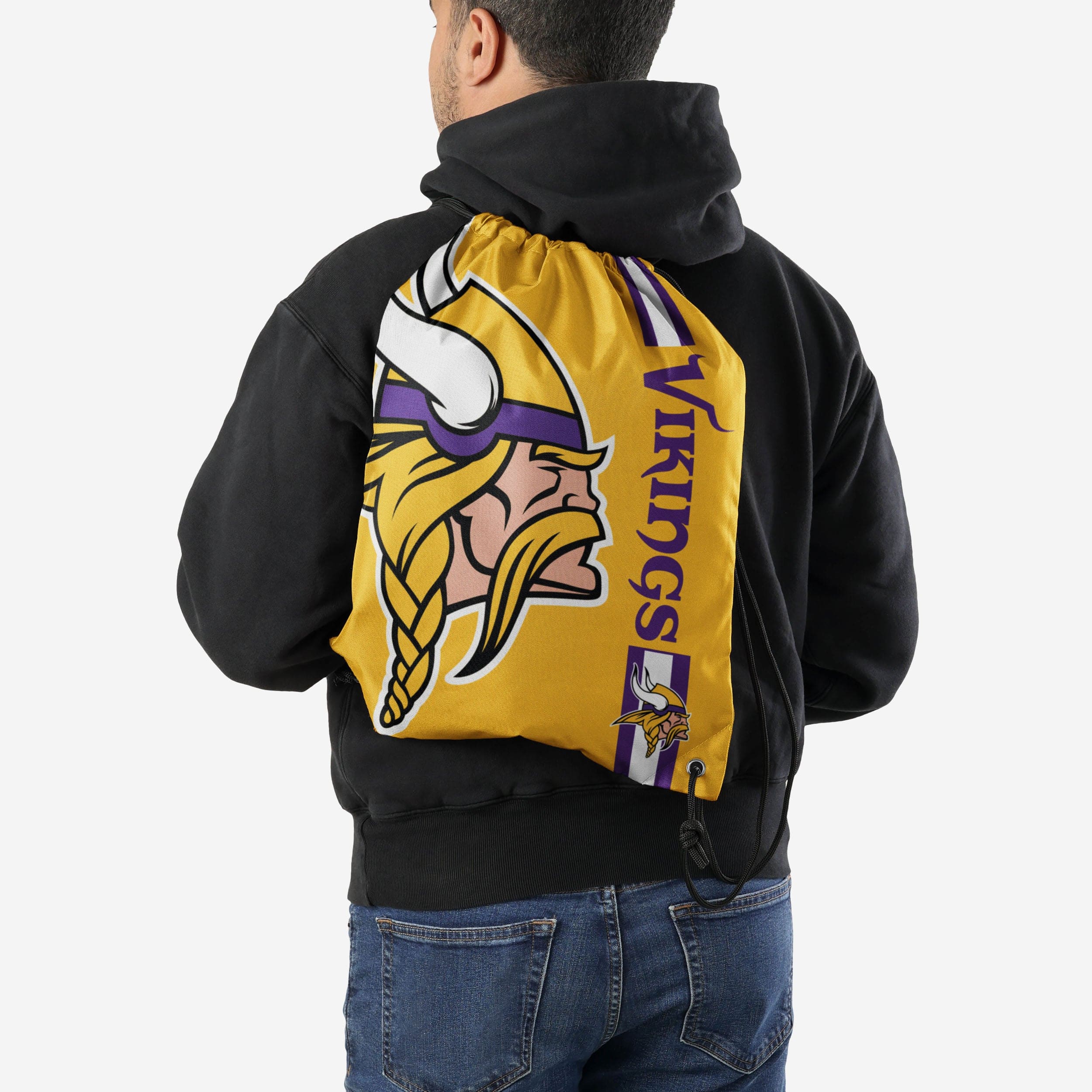 Minnesota Vikings Yellow Alternate Big Logo Drawstring Backpack - Show Your Team Spirit!
