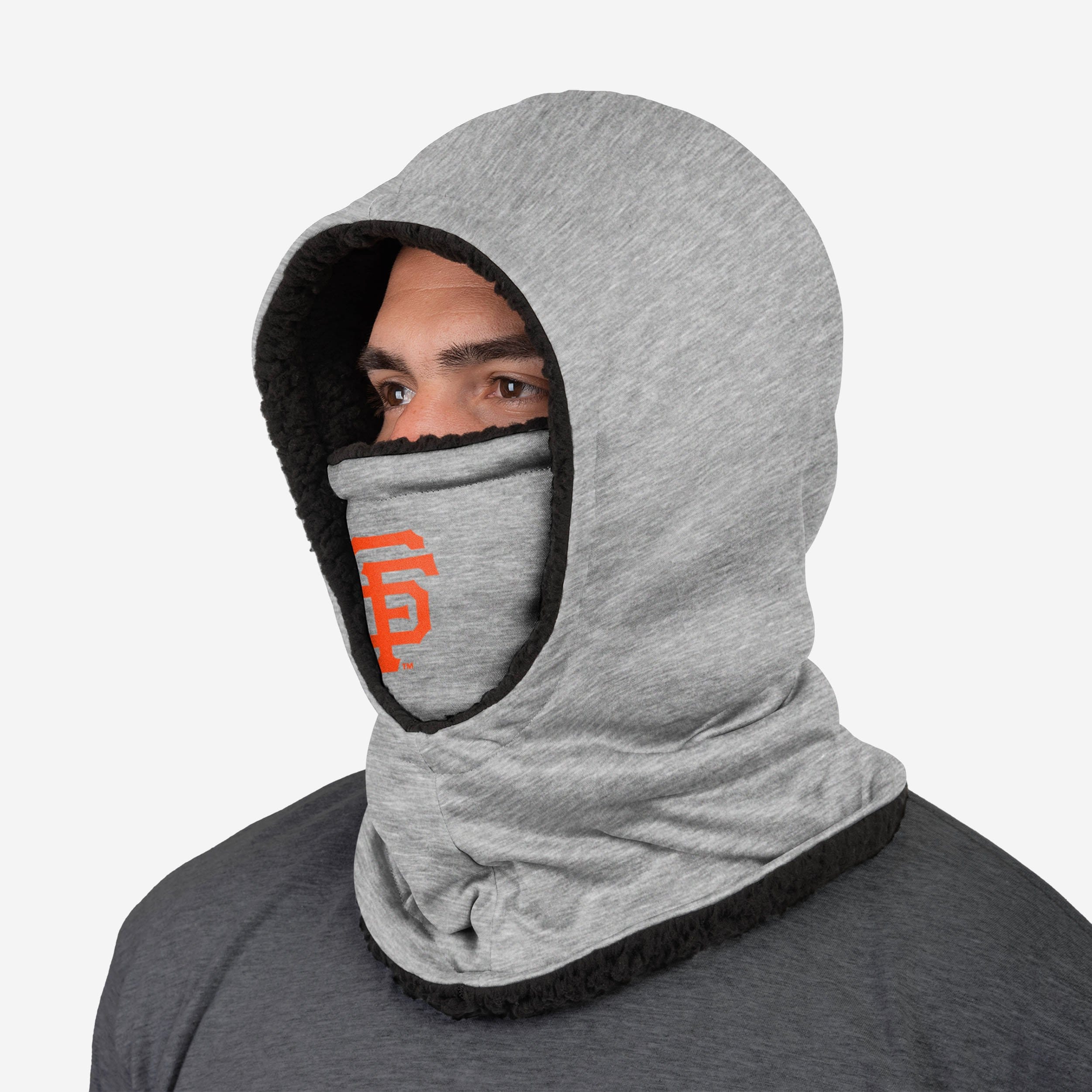San Francisco Giants Super Comfy Heather Grey Big Logo Hooded Gaiter