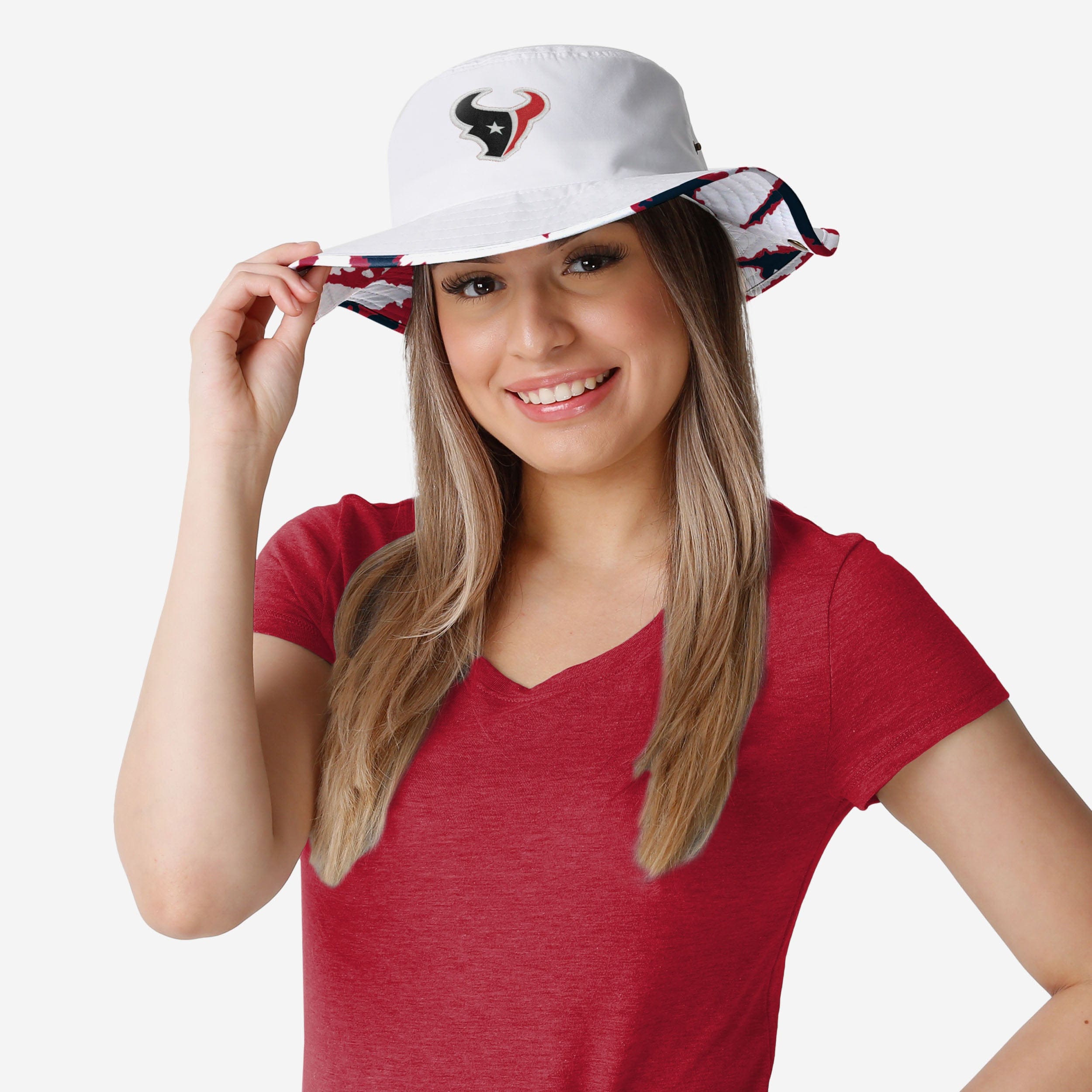 Stylish Houston Texans Women's White Hybrid Boonie Hat
