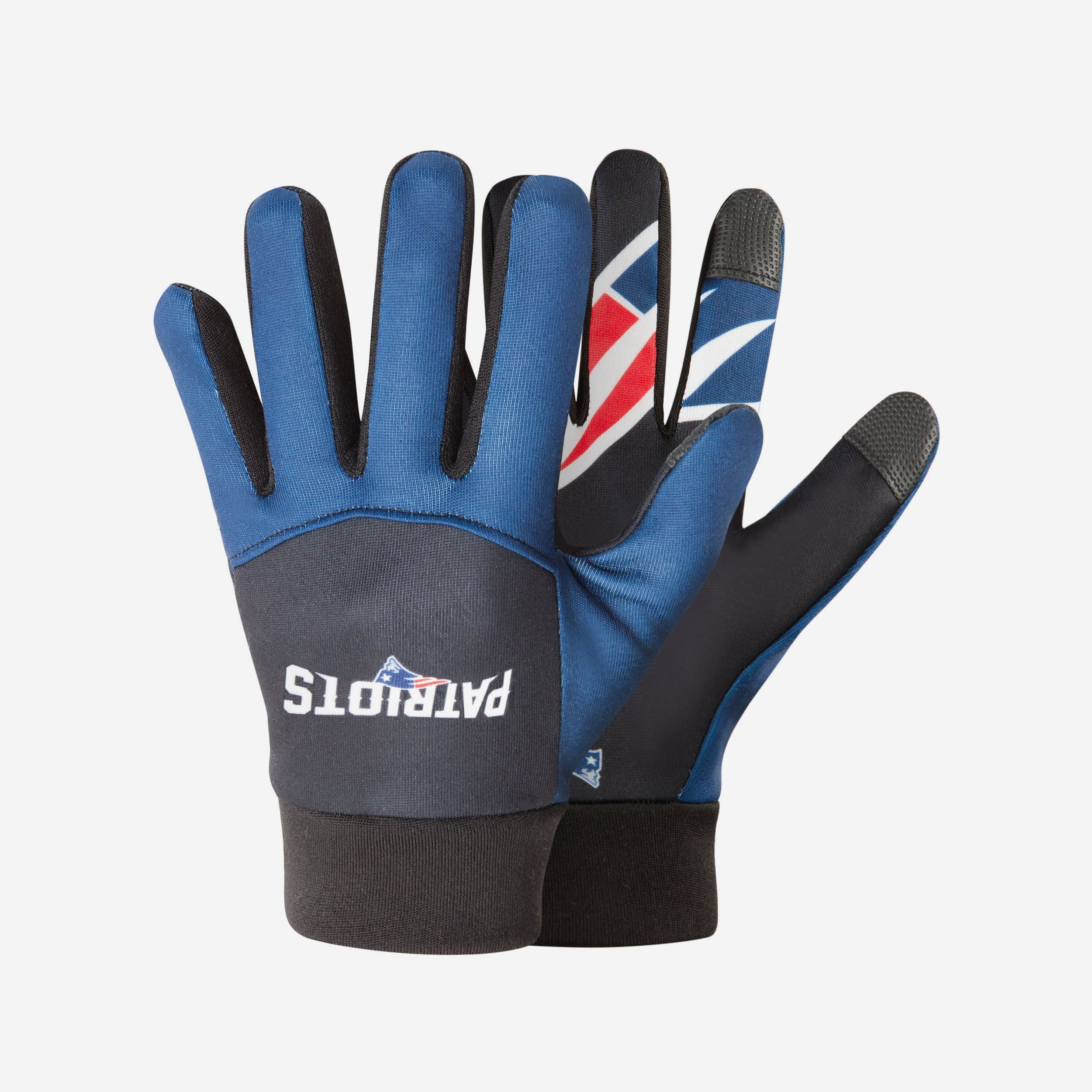 New England Patriots Texting Gloves with Palm Logos