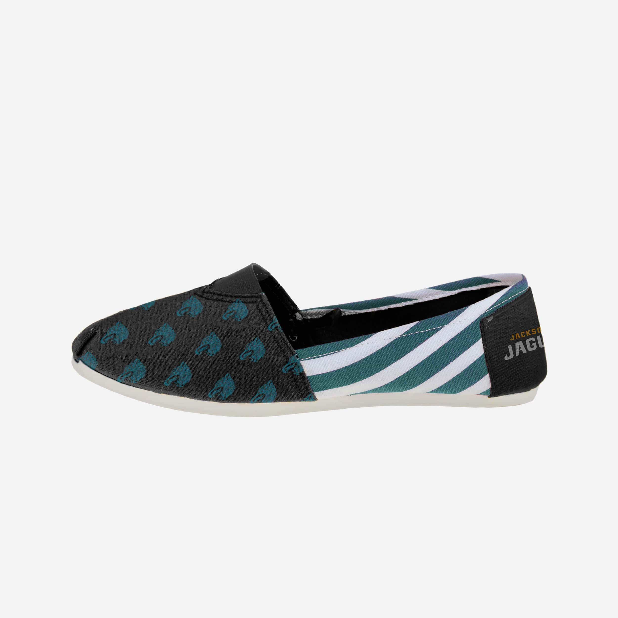 Stylish Jacksonville Jaguars Women's Stripe Canvas Shoes