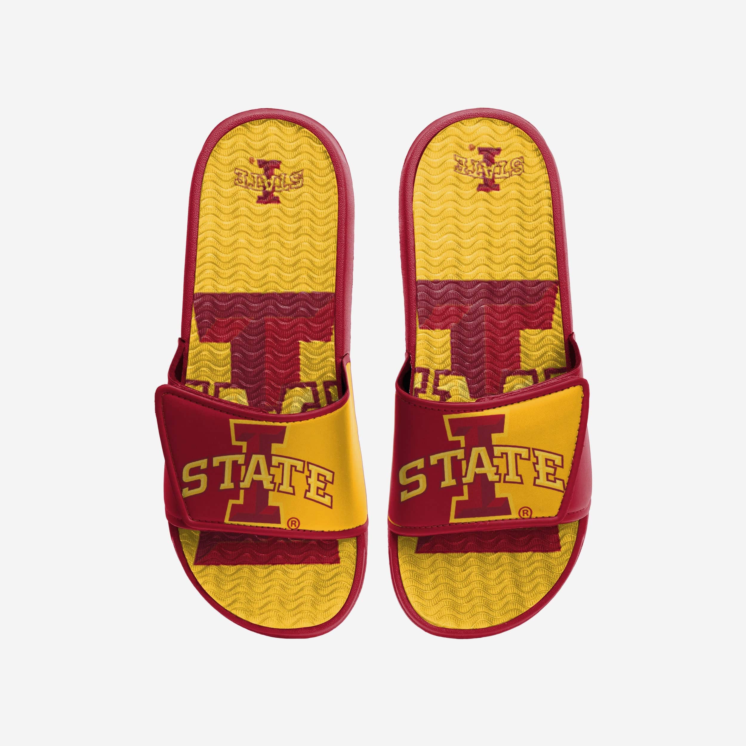 Iowa State Cyclones Colorblock Big Logo Gel Slides - Show Your Team Spirit!