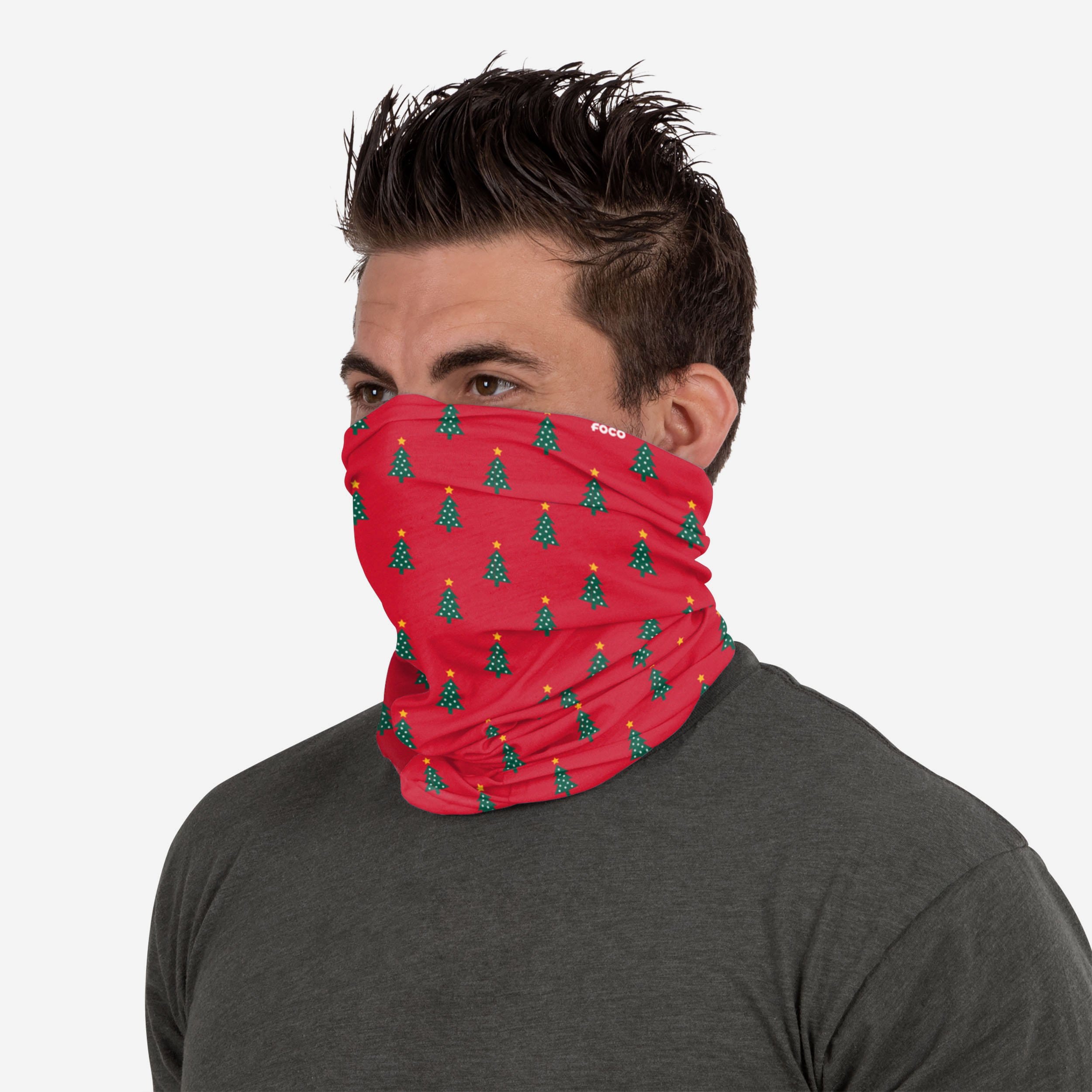 Festive Christmas Tree Brushed Polyester Gaiter Scarf - A Must-Have for the Holidays!