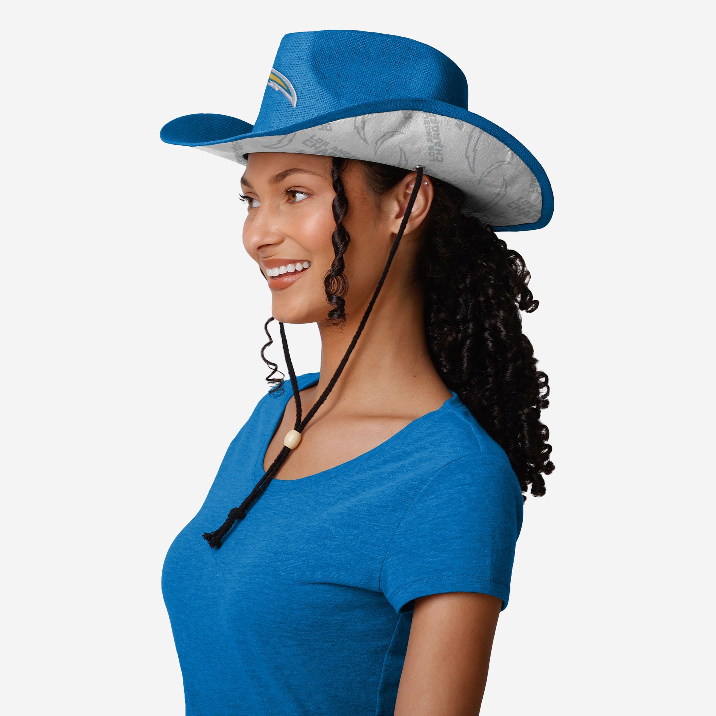 Los Angeles Chargers Stylish Team Stripe Cowboy Hat
