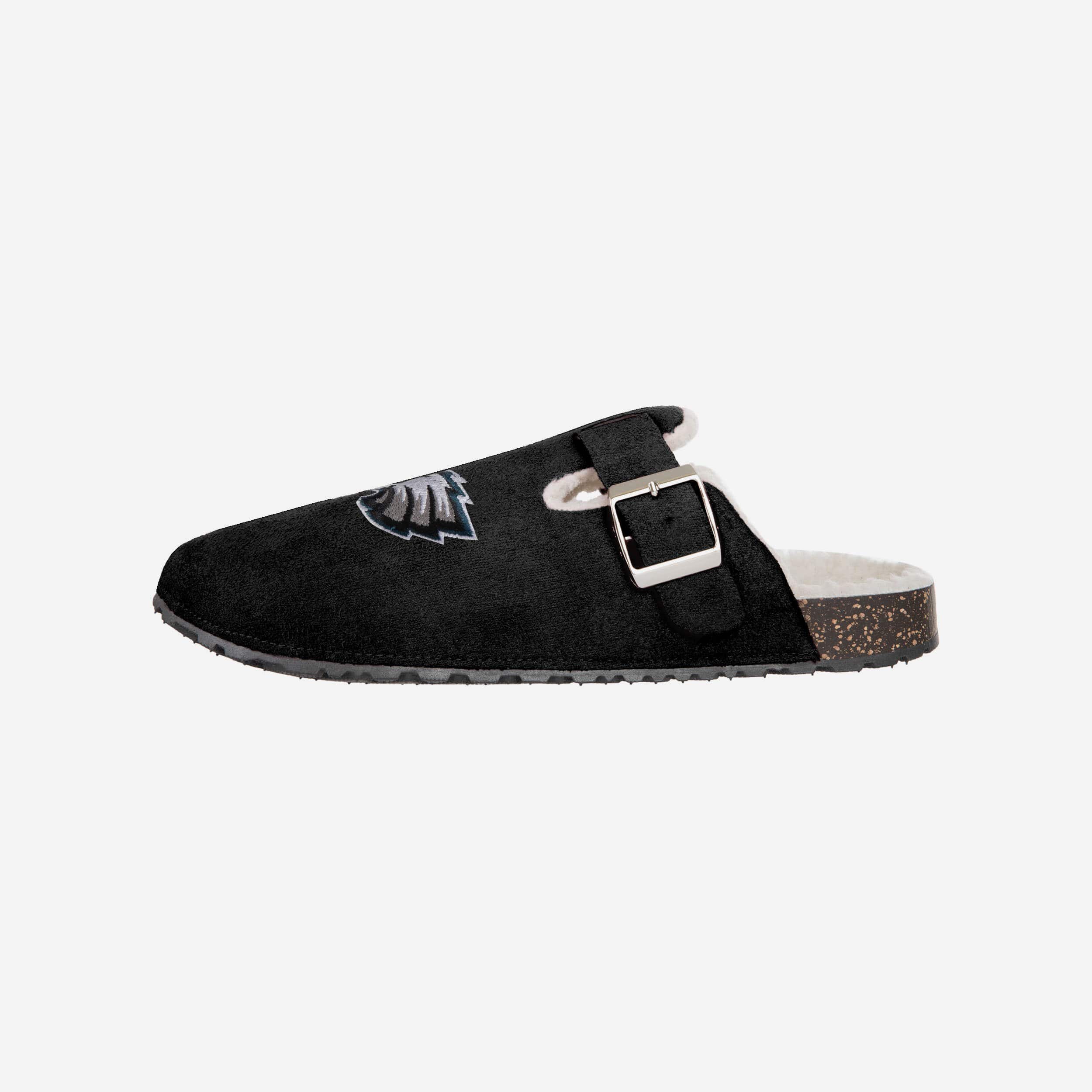 Philadelphia Eagles Women's Furry Buckle Clog Slippers - Ultimate Comfort for Fans