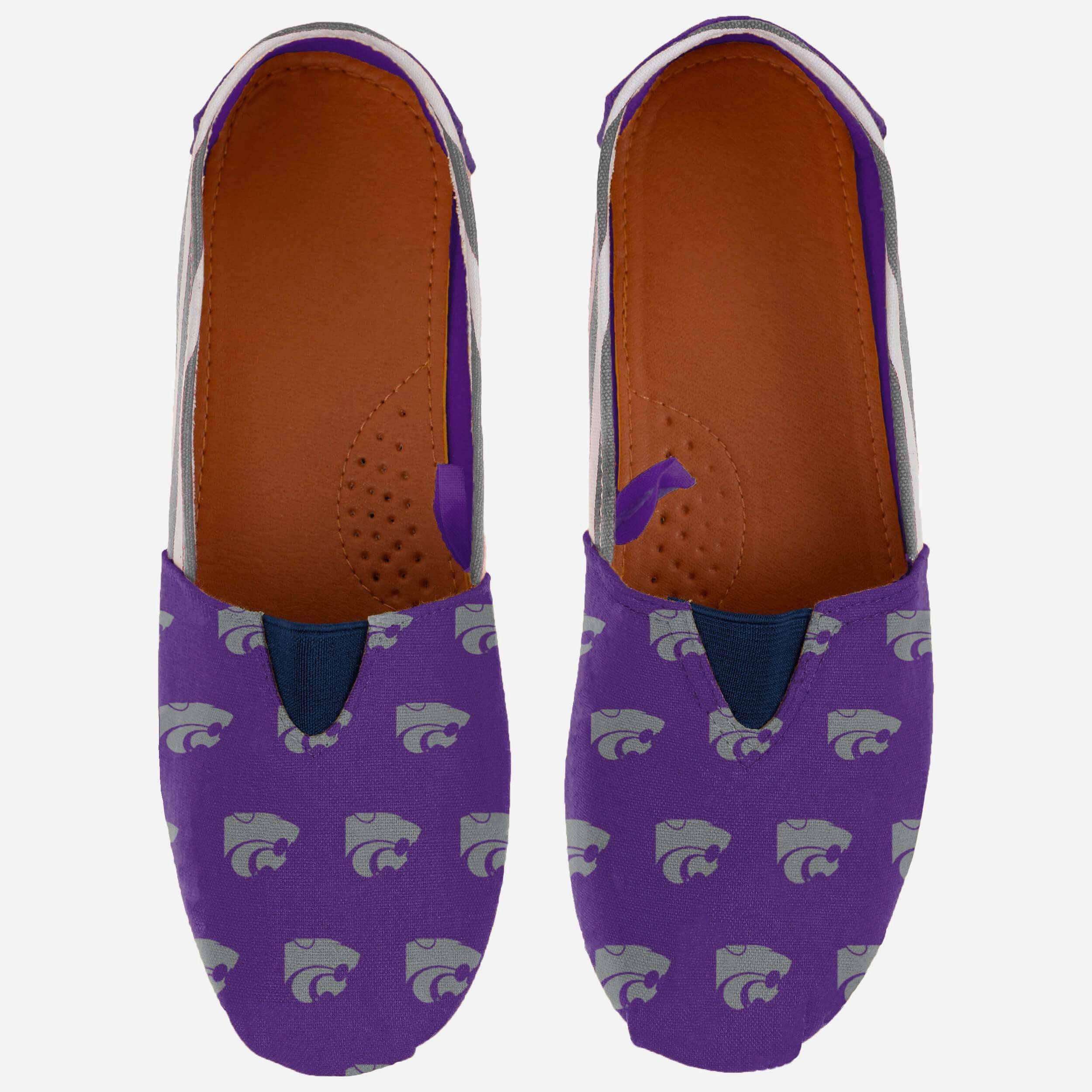 Stylish Kansas State Wildcats Women's Stripe Canvas Shoes