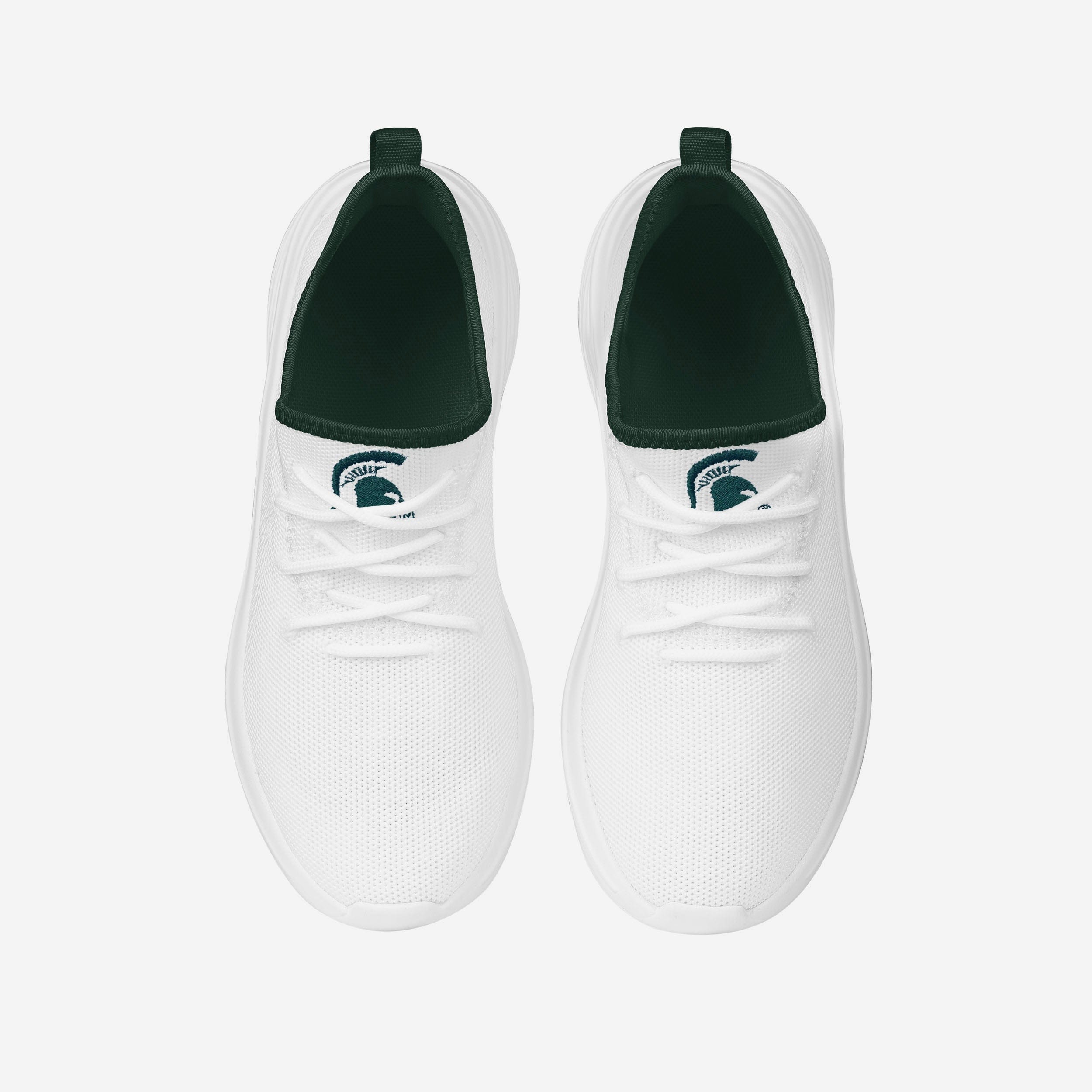 Michigan State Spartans Women's Stylish White Midsole Sneakers
