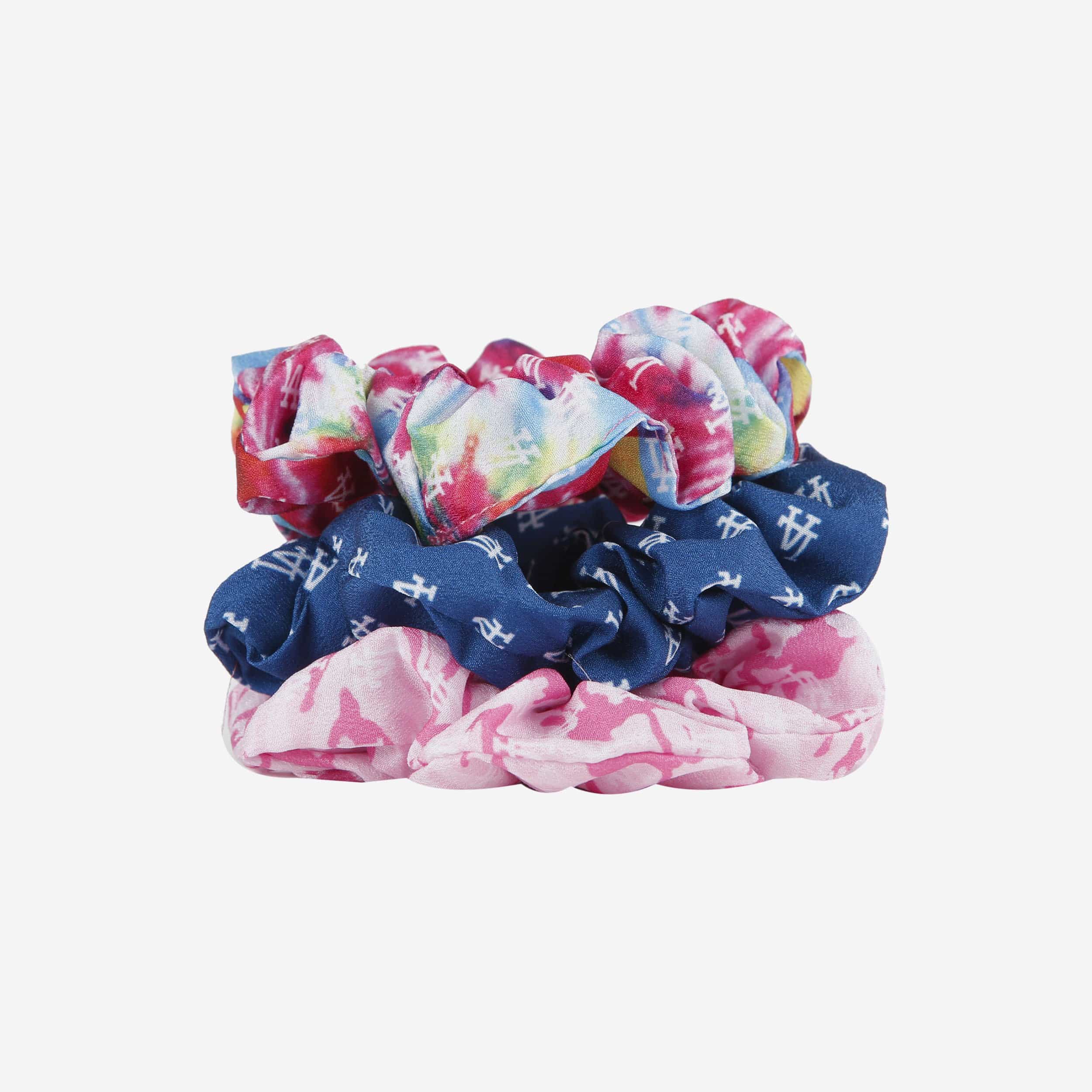 Hot Los Angeles Dodgers 3 - Pack Mini Print Scrunchies