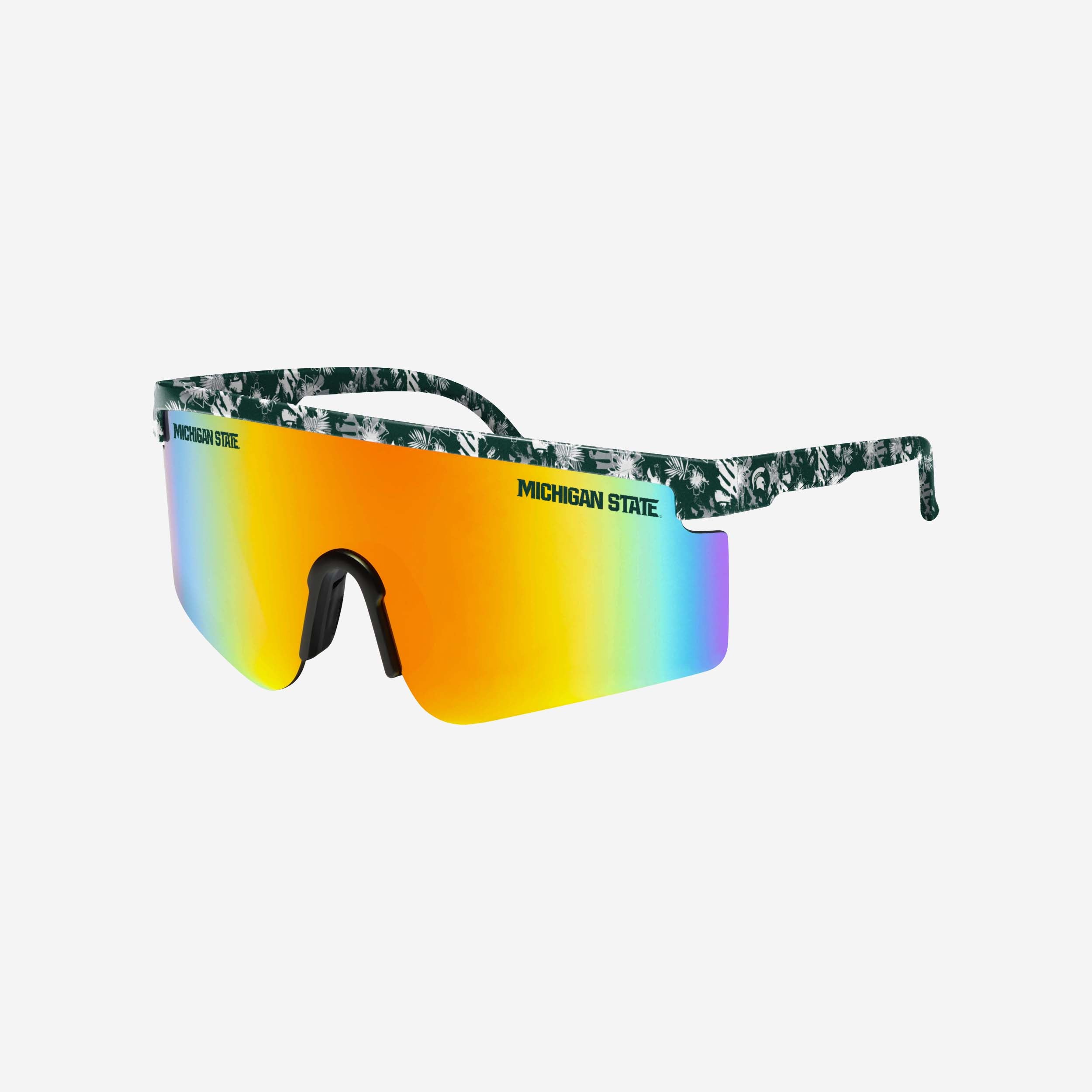 Michigan State Spartans Floral Oversized Sunglasses - Stylish Team Support