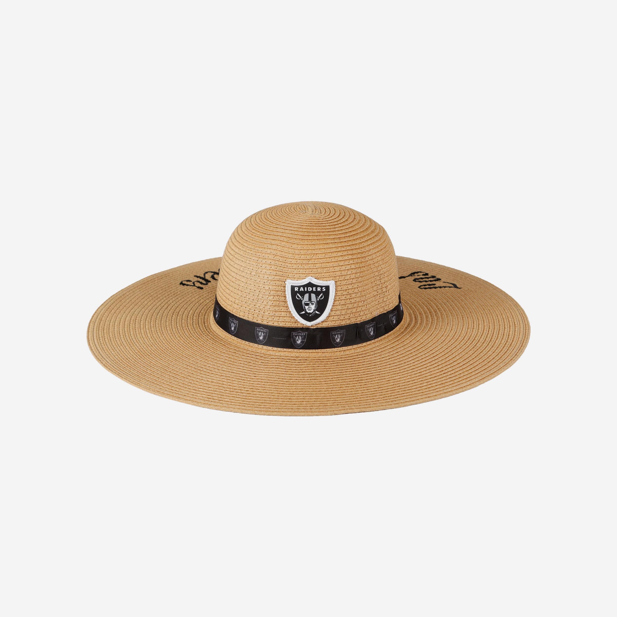 Las Vegas Raiders Women's Beach Straw Hat with Wordmark - Perfect for Summer!