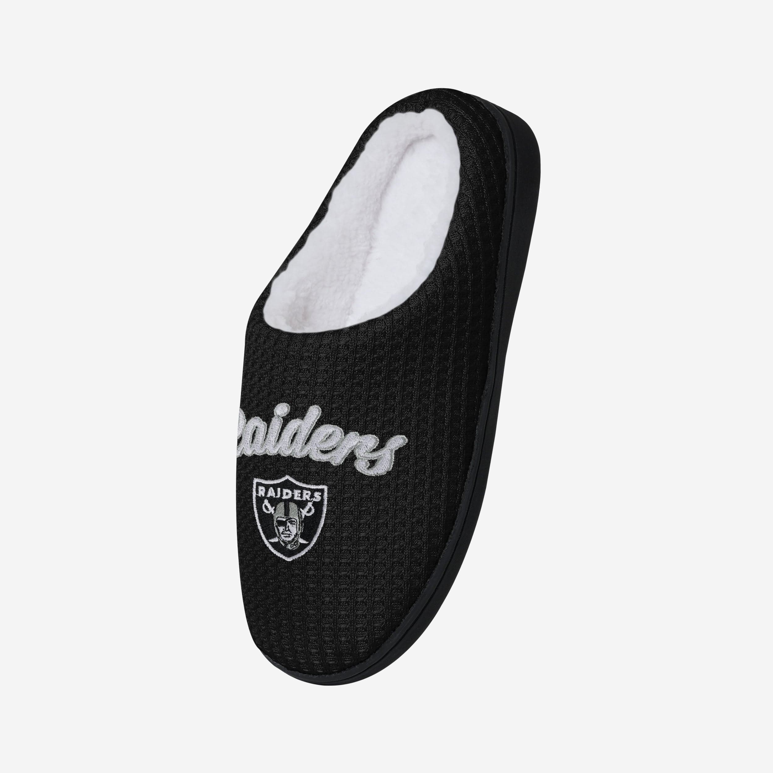 Las Vegas Raiders Women's Cozy Sherpa Lined Memory Foam Slippers