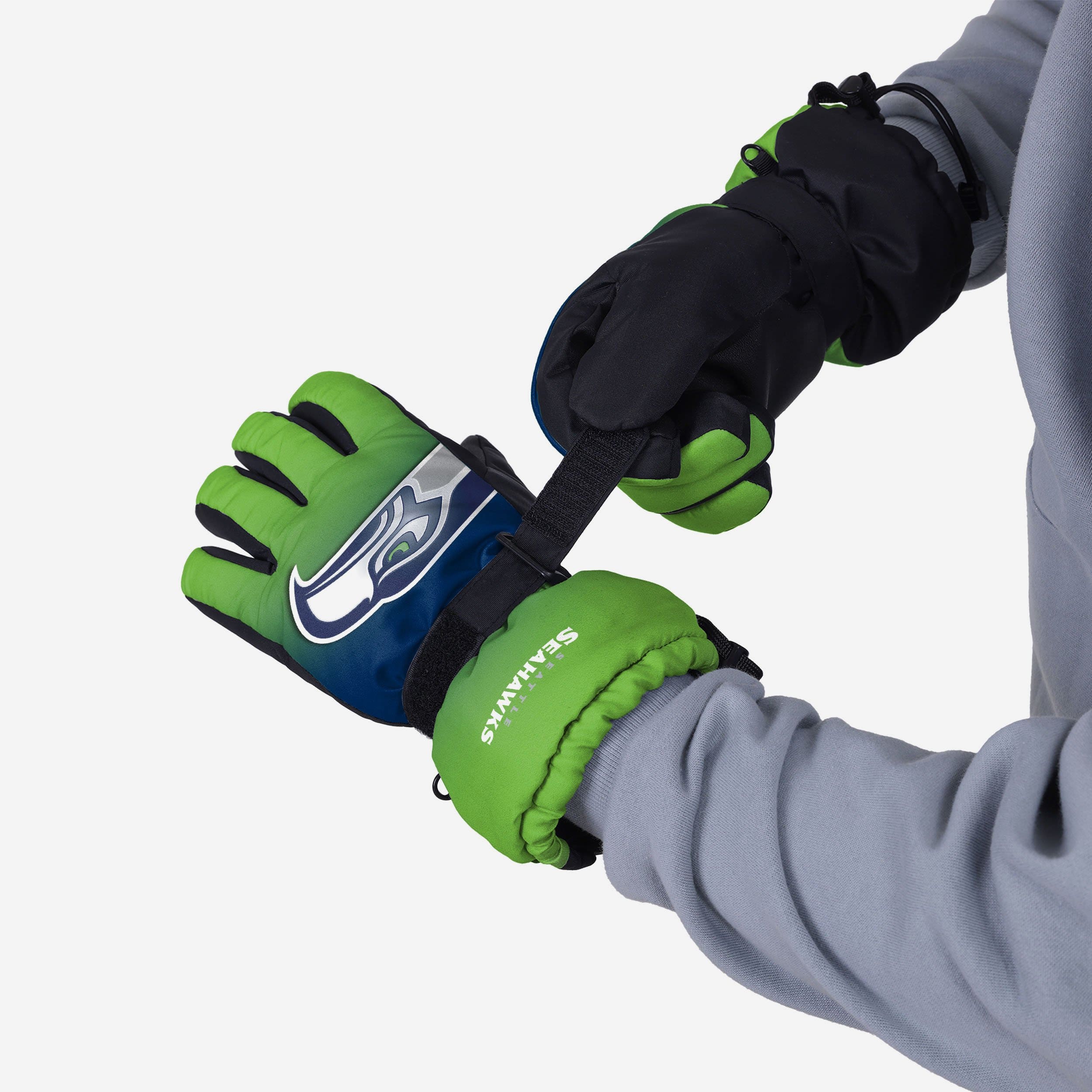 Seattle Seahawks Gradient Insulated Gloves with Big Logo