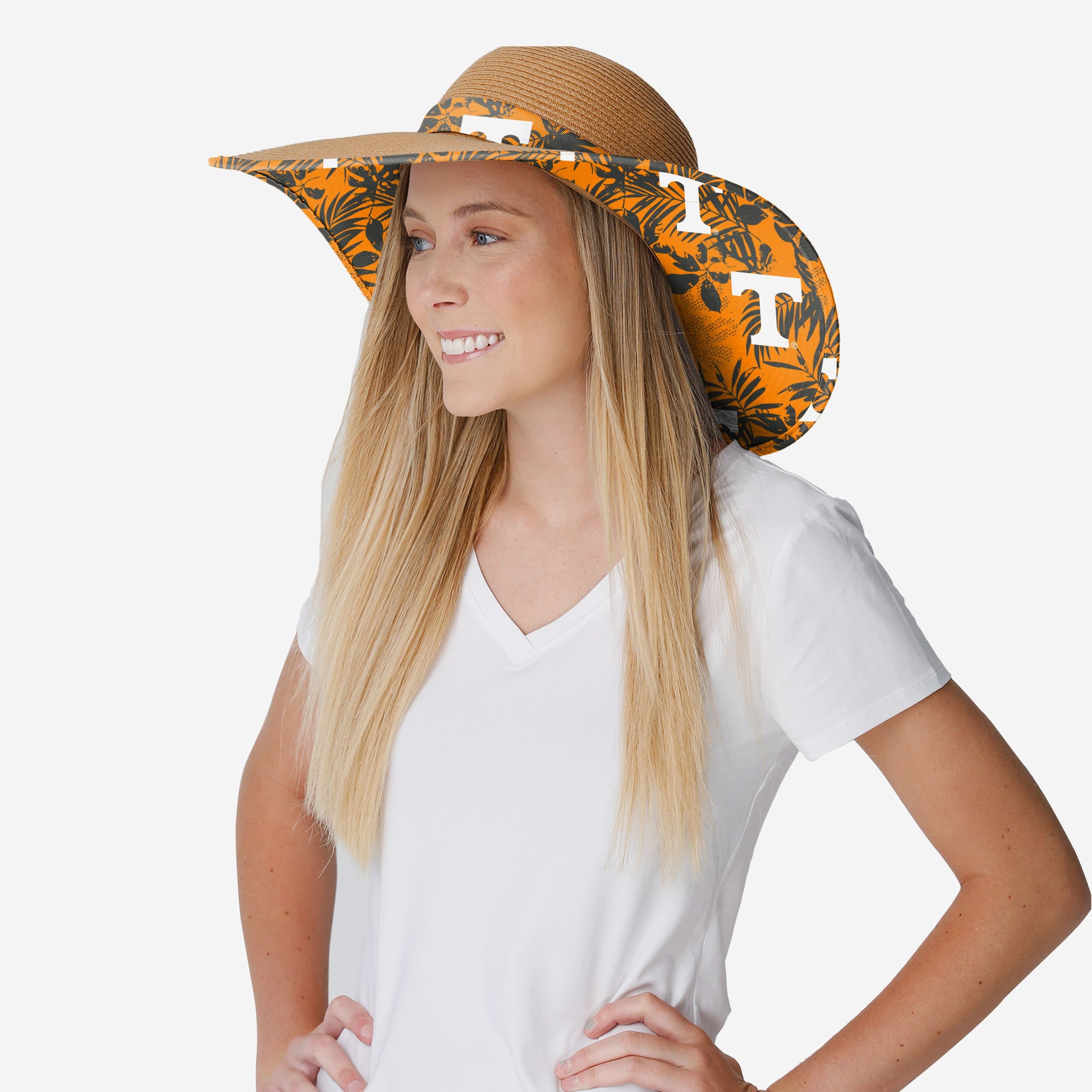 Tennessee Volunteers Women's Stylish Floral Straw Hat