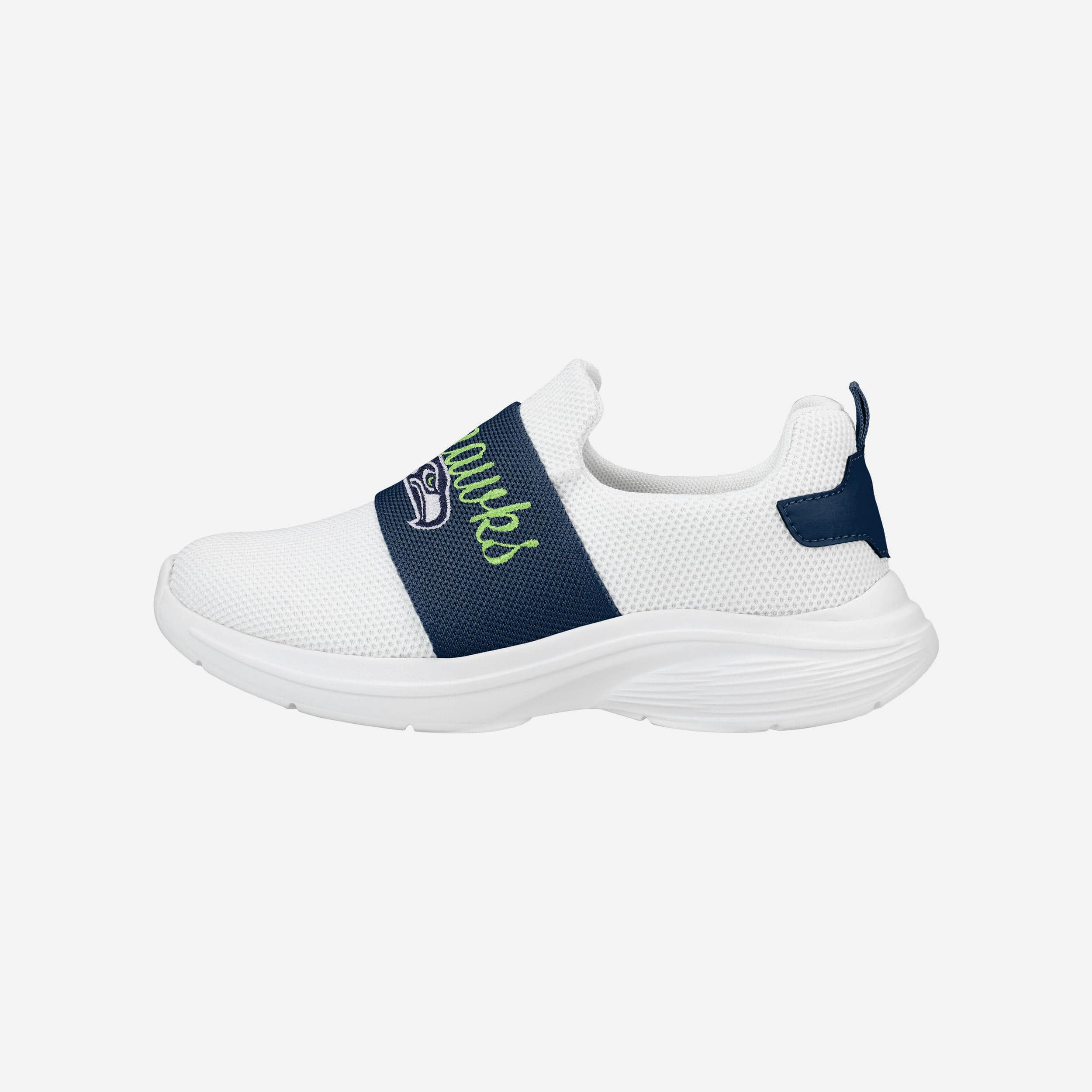 Seattle Seahawks Women's Stylish White Slip-On Sneakers
