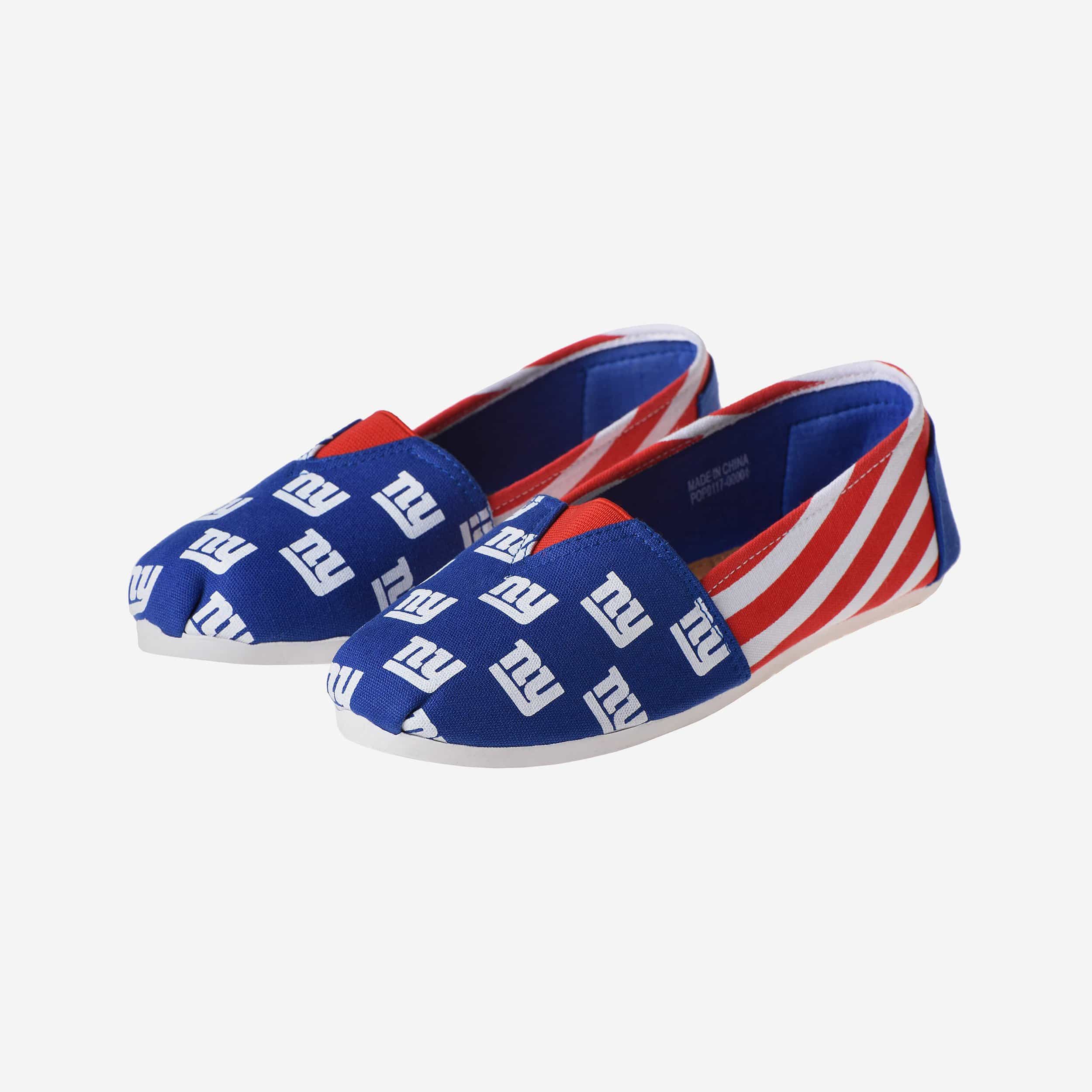 Stylish New York Giants Women's Stripe Canvas Shoes