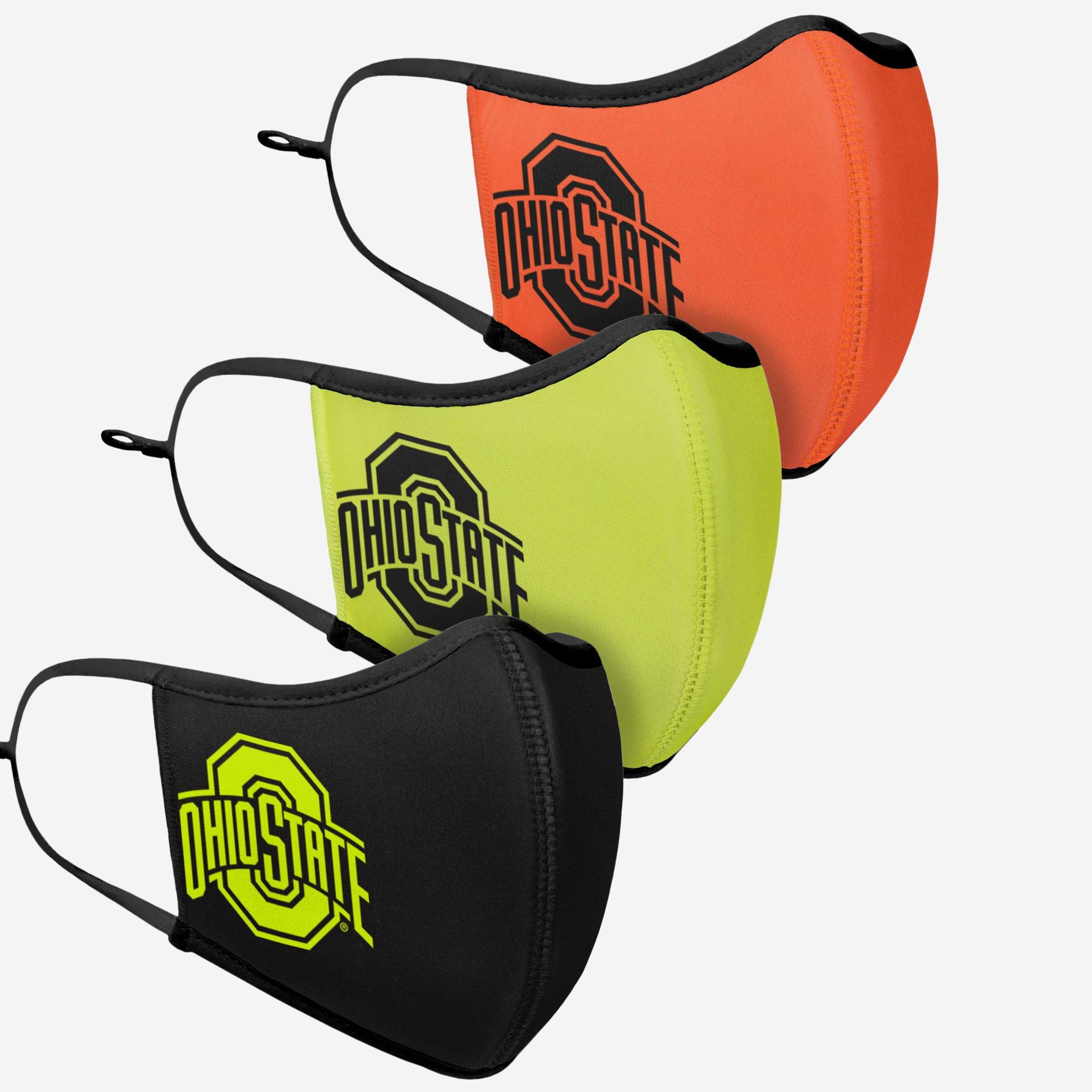 Ohio State Buckeyes Highlights 3-Pack Sports Face Covers - Show Your Team Spirit!