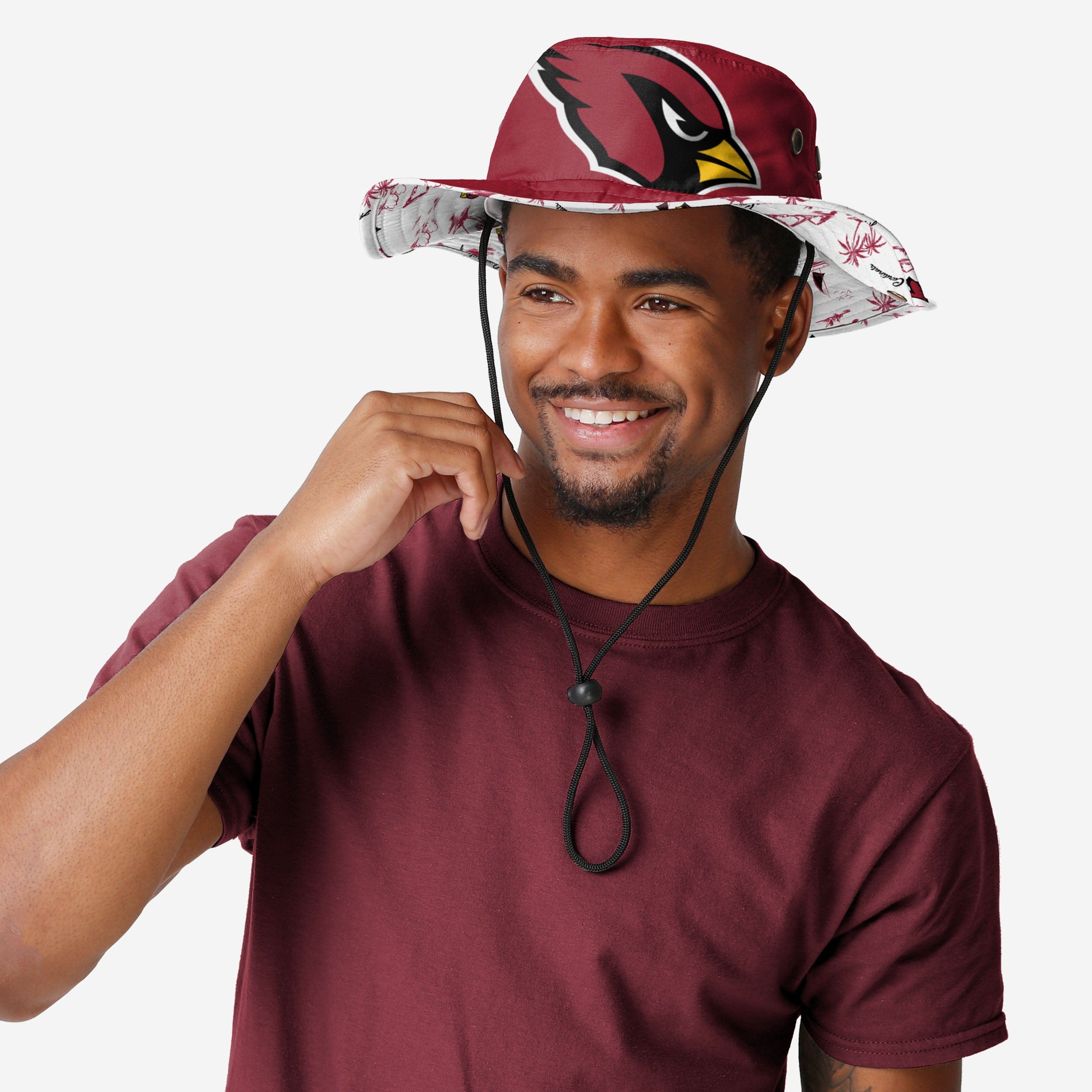 Arizona Cardinals Stylish Cropped Big Logo Hybrid Boonie Hat
