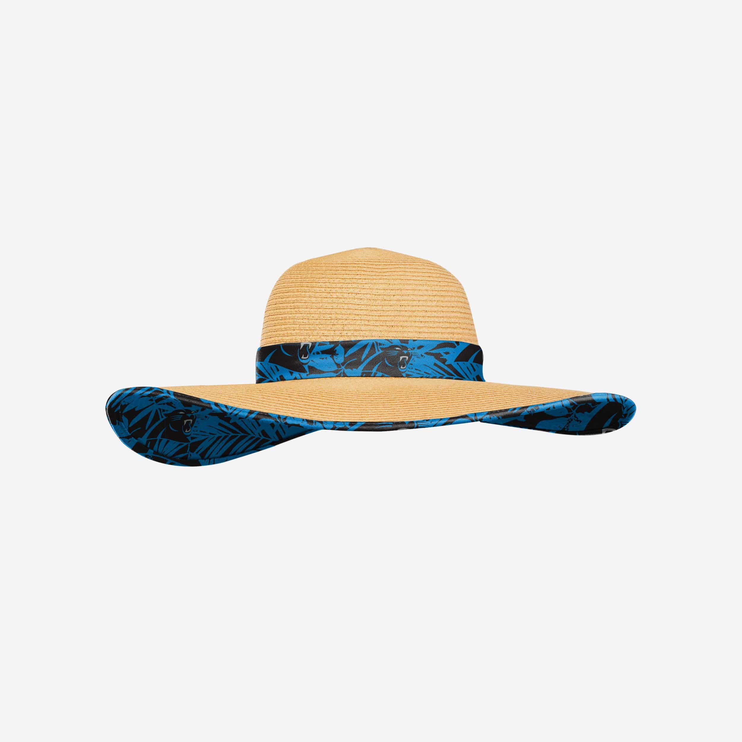 Carolina Panthers Women's Stylish Floral Straw Hat - Summer Must-Have!