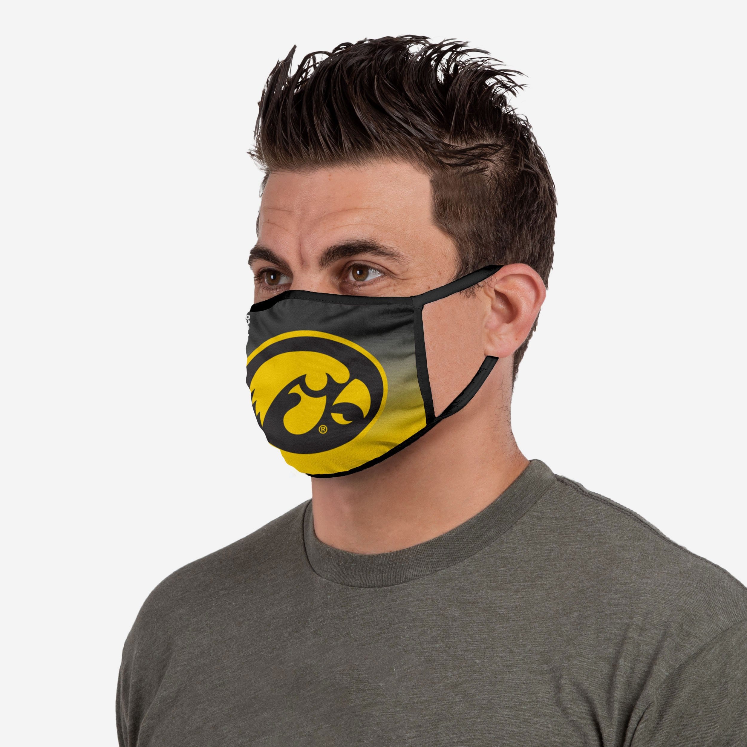 Iowa Hawkeyes Printed 2-Pack Fashion Face Cover - Show Your Team Spirit!
