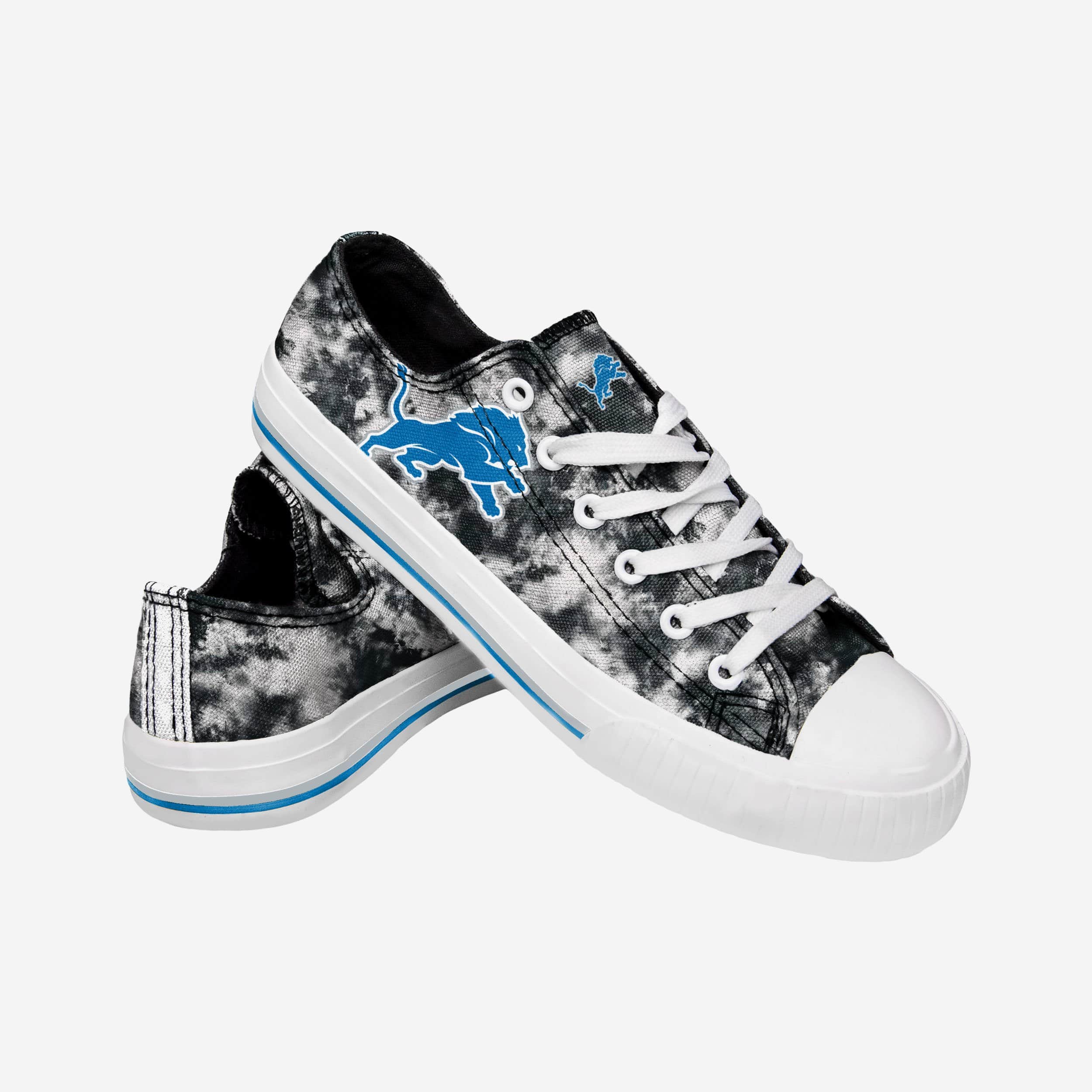 Detroit Lions Women's Groovy Low-Top Tie-Dye Canvas Shoes