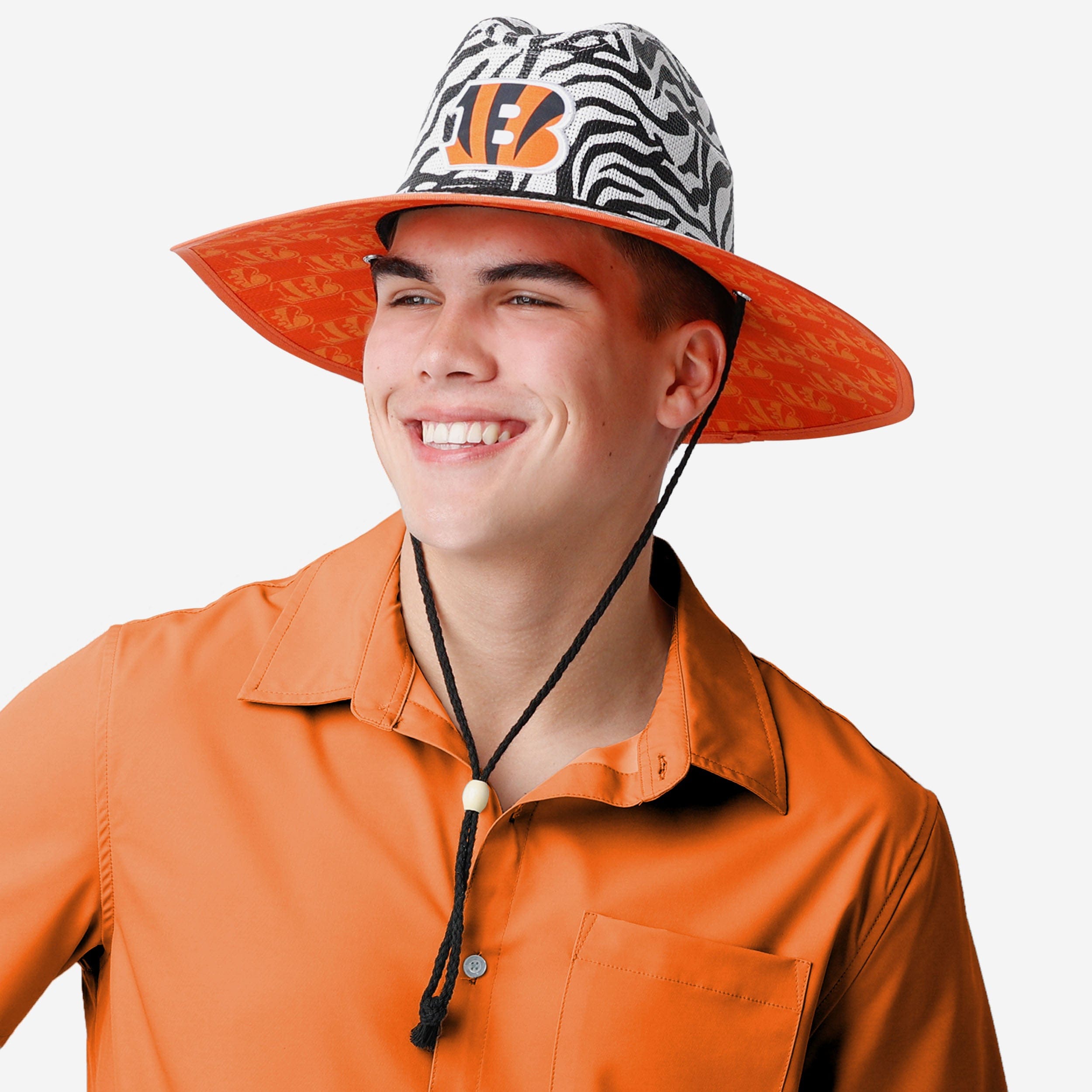 Cincinnati Bengals Themed Straw Hat - Show Your Team Spirit!