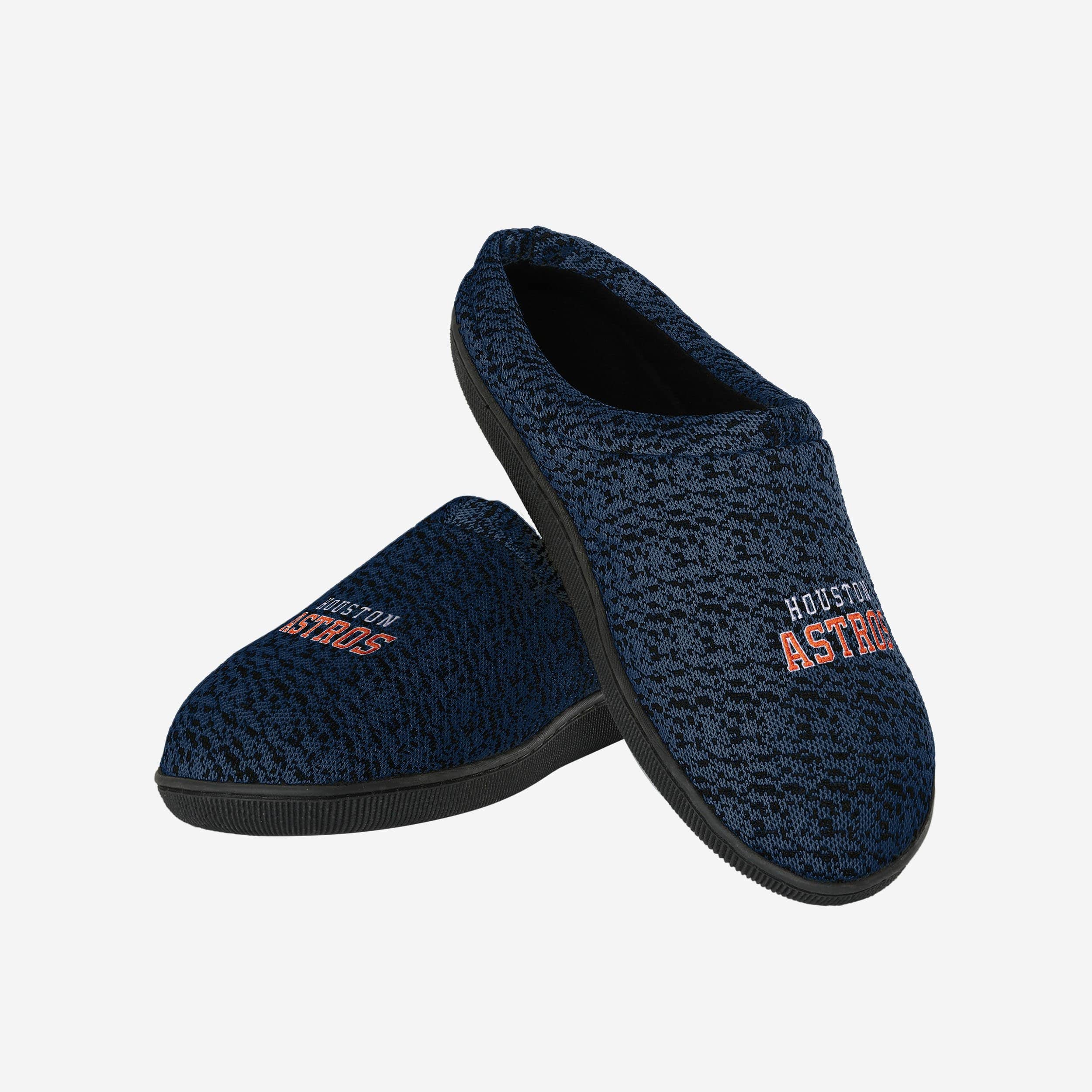Houston Astros Poly Knit Cup Sole Slippers - Cozy and Supportive