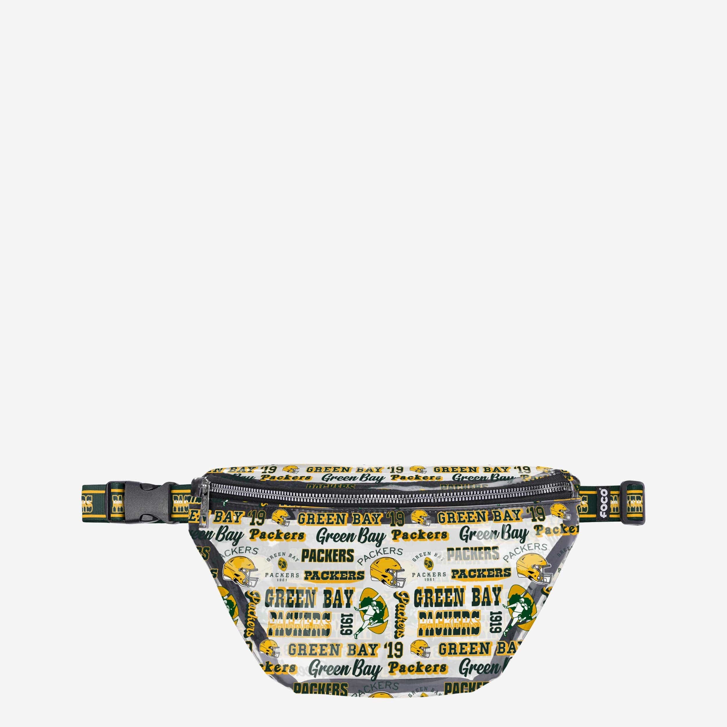 Green Bay Packers Retro Print Clear Fanny Pack - A Must - Have for Fans!
