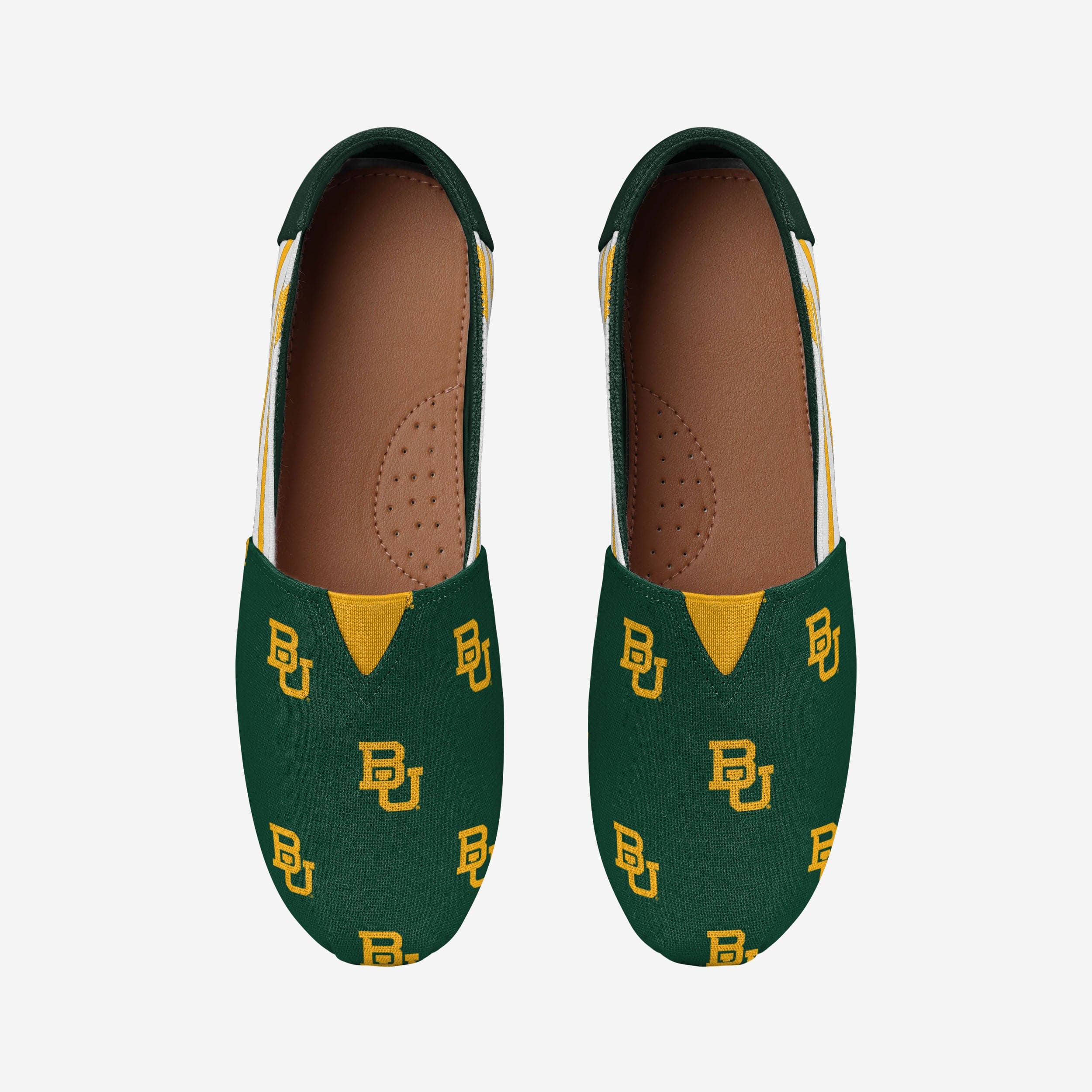 Baylor Bears Stylish Women's Stripe Canvas Shoes - Show Your Team Spirit!