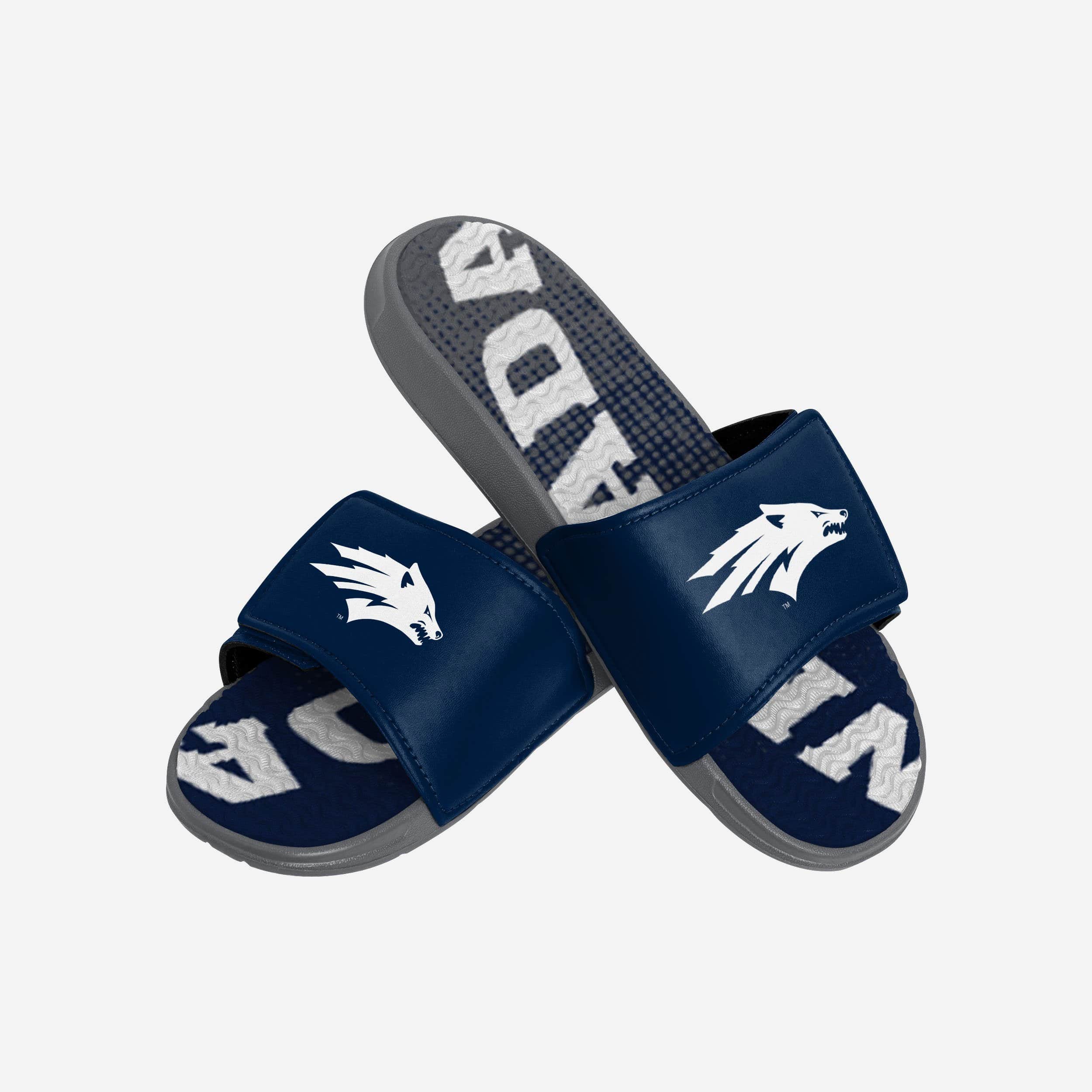 Nevada Wolf Pack Gradient Wordmark Gel Slides - The Ultimate Comfort Gear