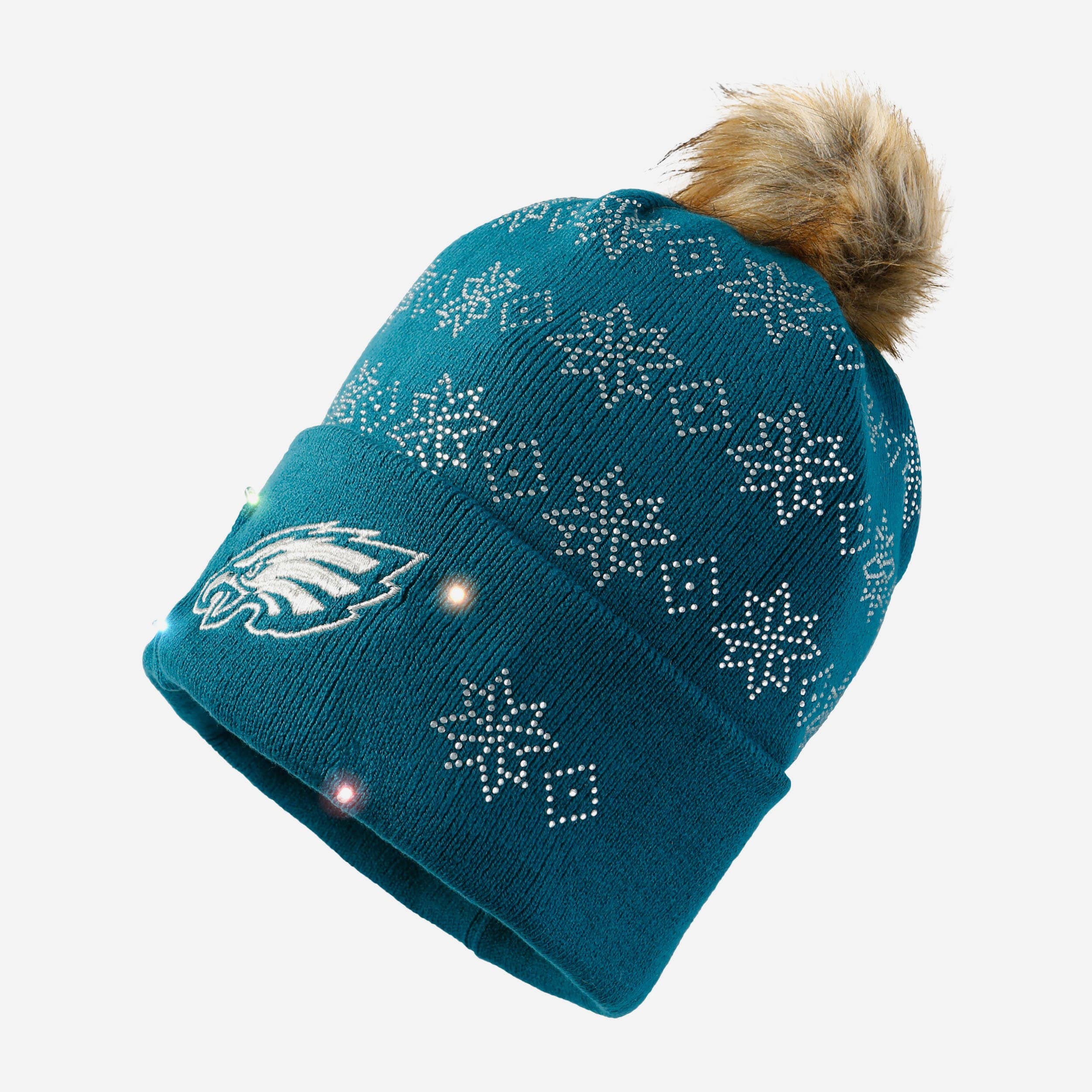 Philadelphia Eagles Rhinestone Light Up Beanie