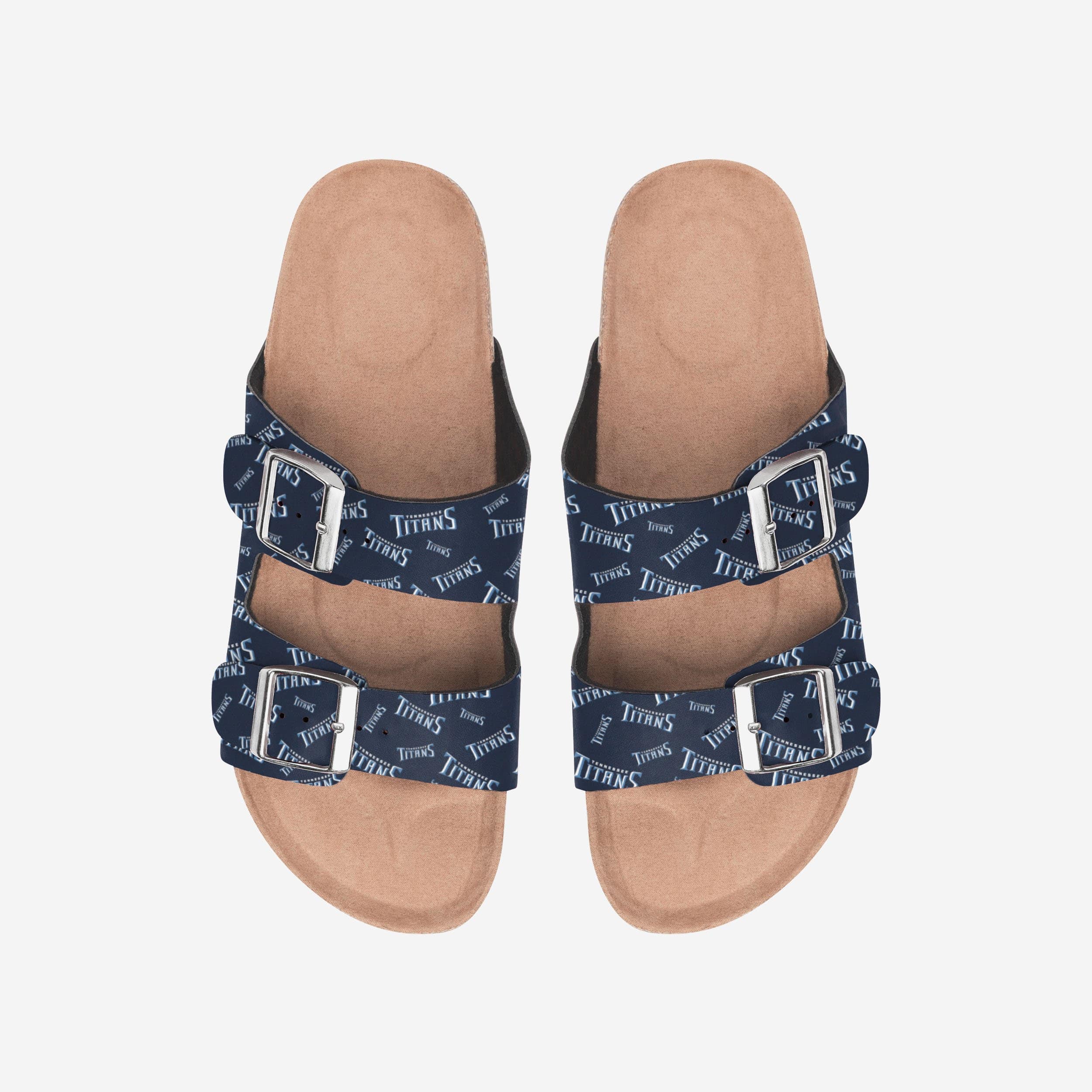 Tennessee Titans Women's Stylish Mini Print Double Buckle Sandals