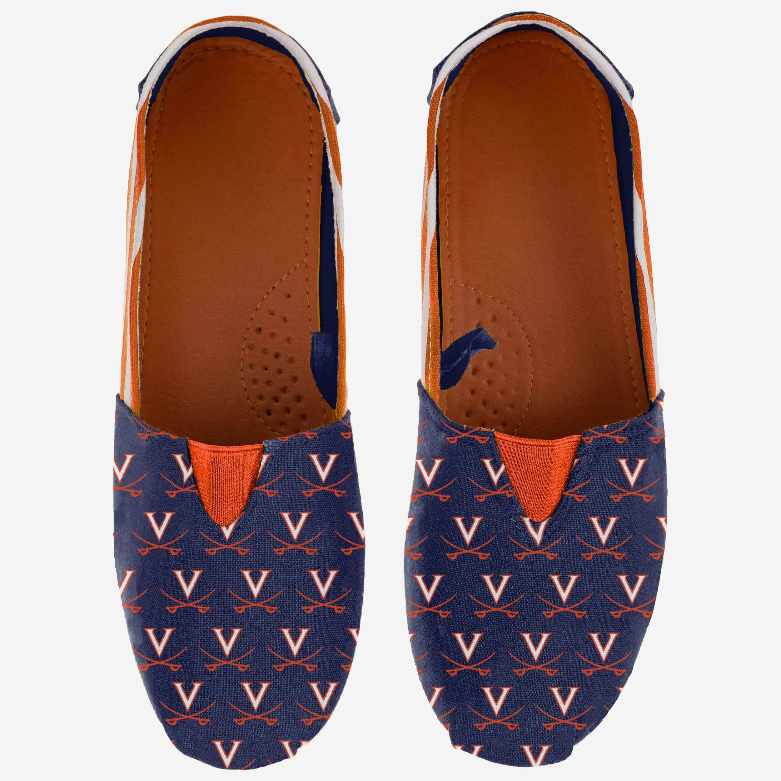 Virginia Cavaliers Stylish Women's Stripe Canvas Shoes - Rock Your Team Spirit!