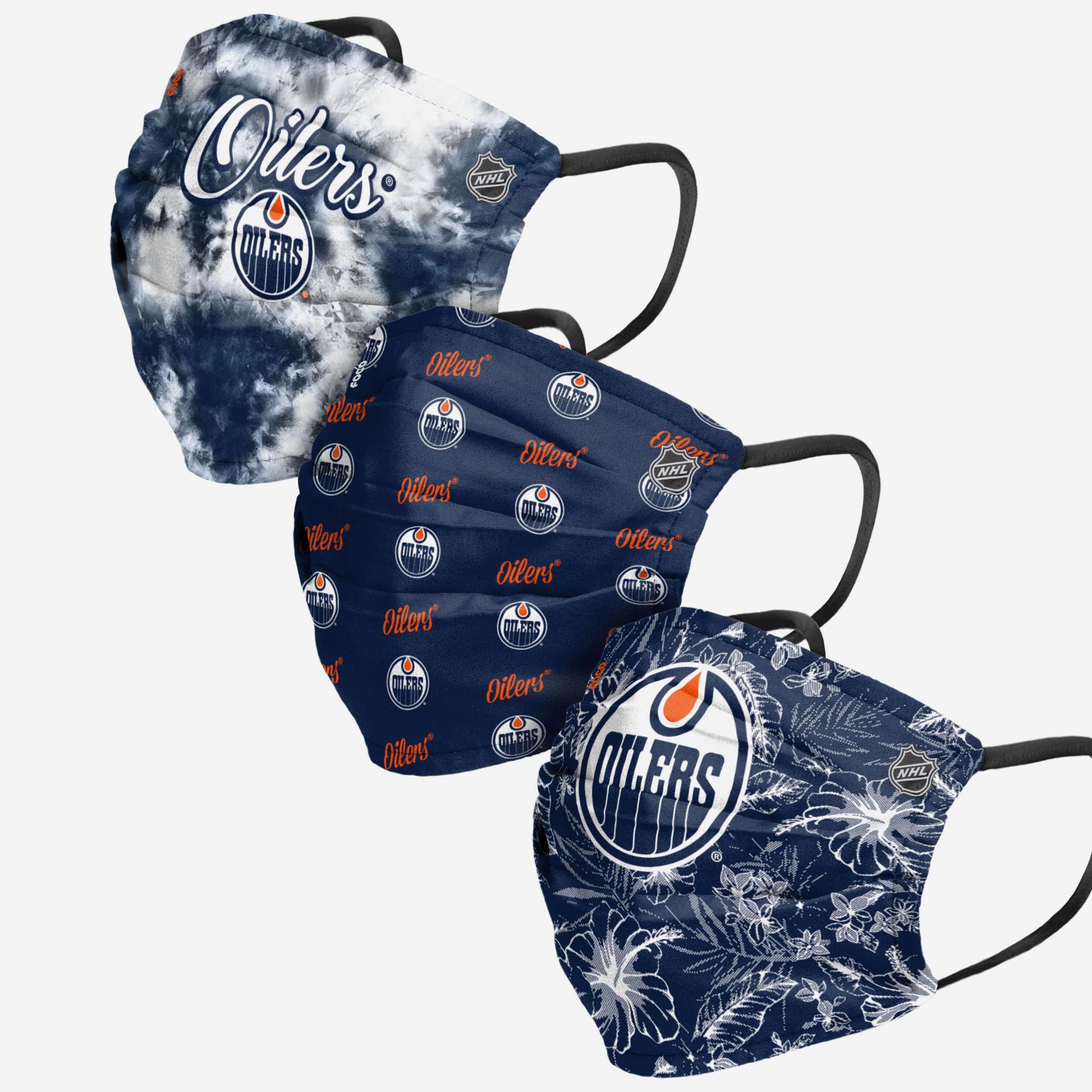 Edmonton Oilers Women's Matchday 3-Pack Fashion Face Cover - Support Your Team in Style!