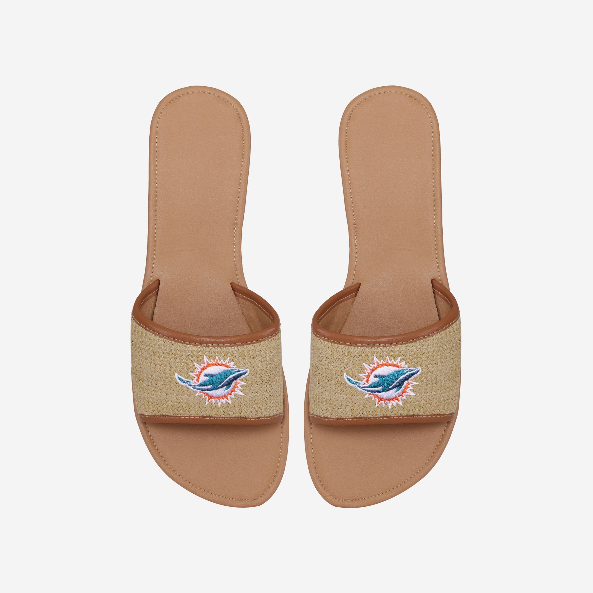 Miami Dolphins Women's Stylish Straw Slides