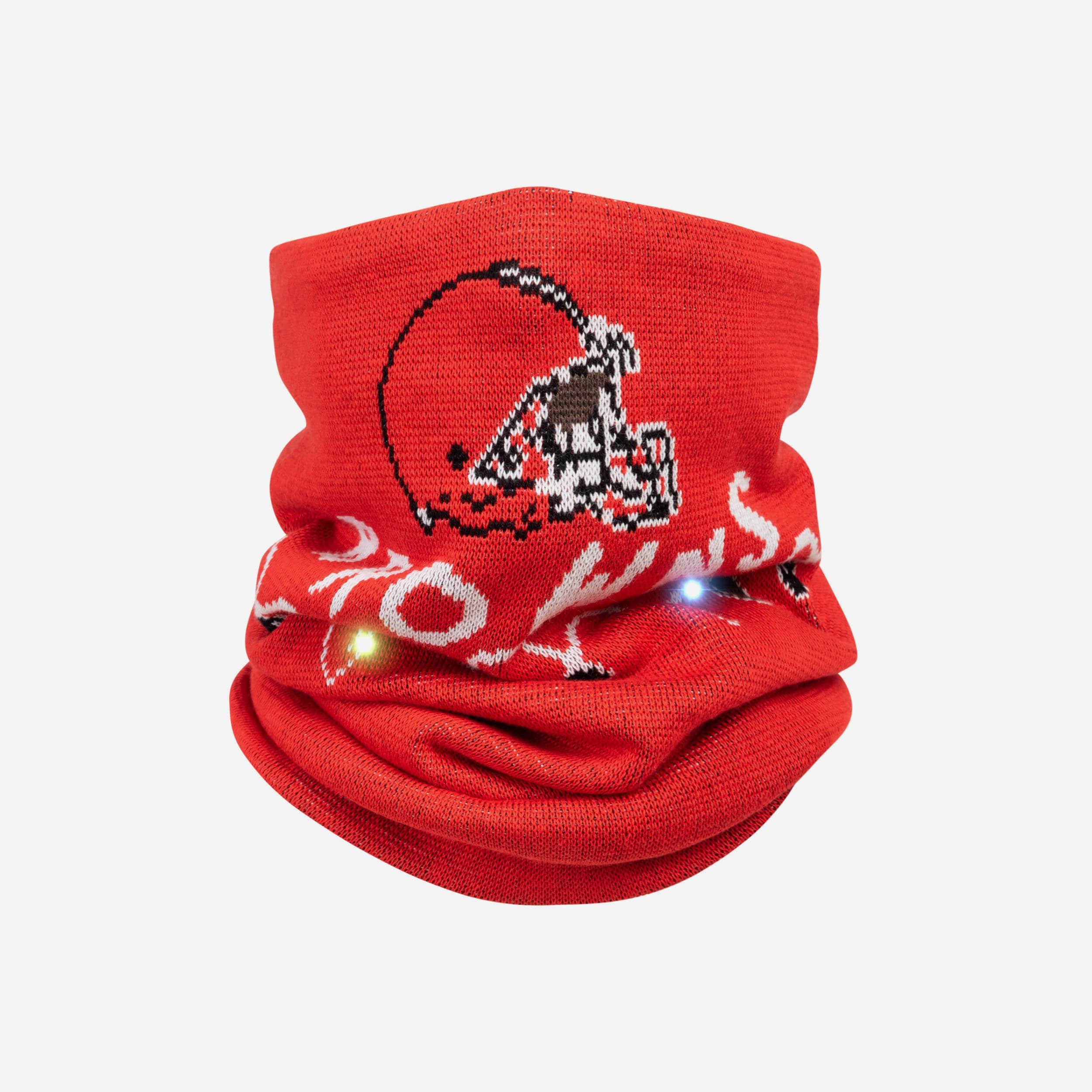 Light Up Cleveland Browns Knit Gaiter Scarf - Show Your Team Spirit!