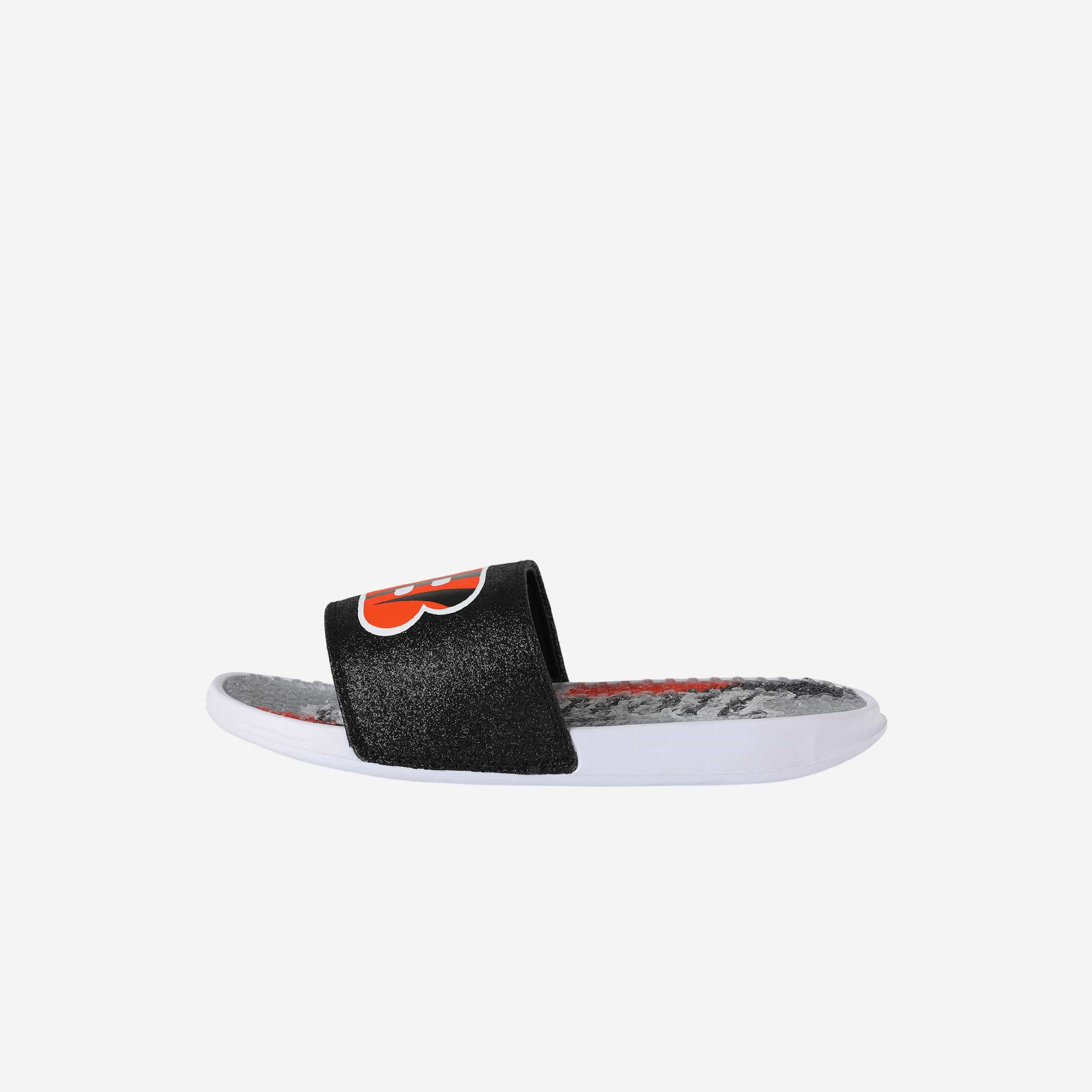 Sparkling Cincinnati Bengals Women's Gel Slides - Shine with Team Spirit!
