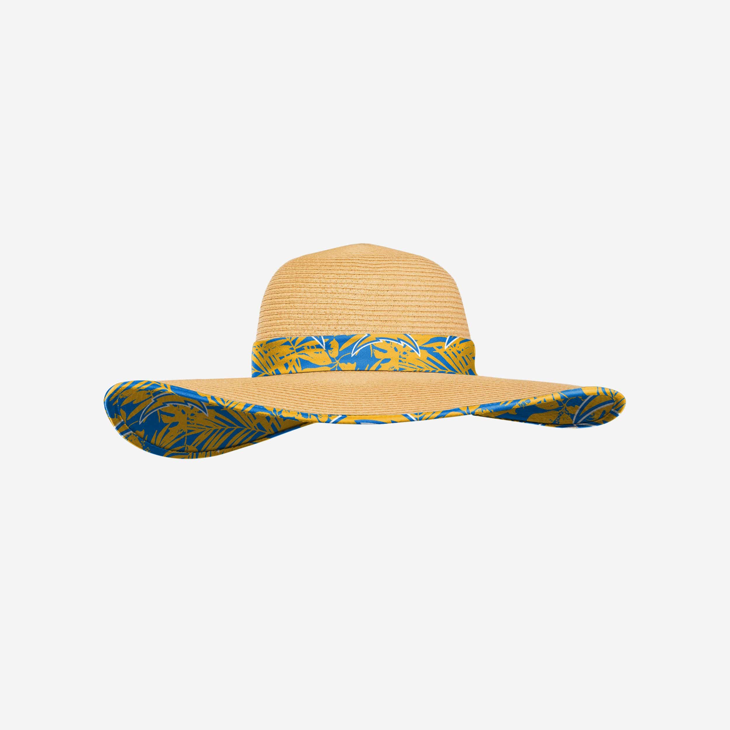 Gorgeous Los Angeles Chargers Women's Floral Straw Hat for Summer