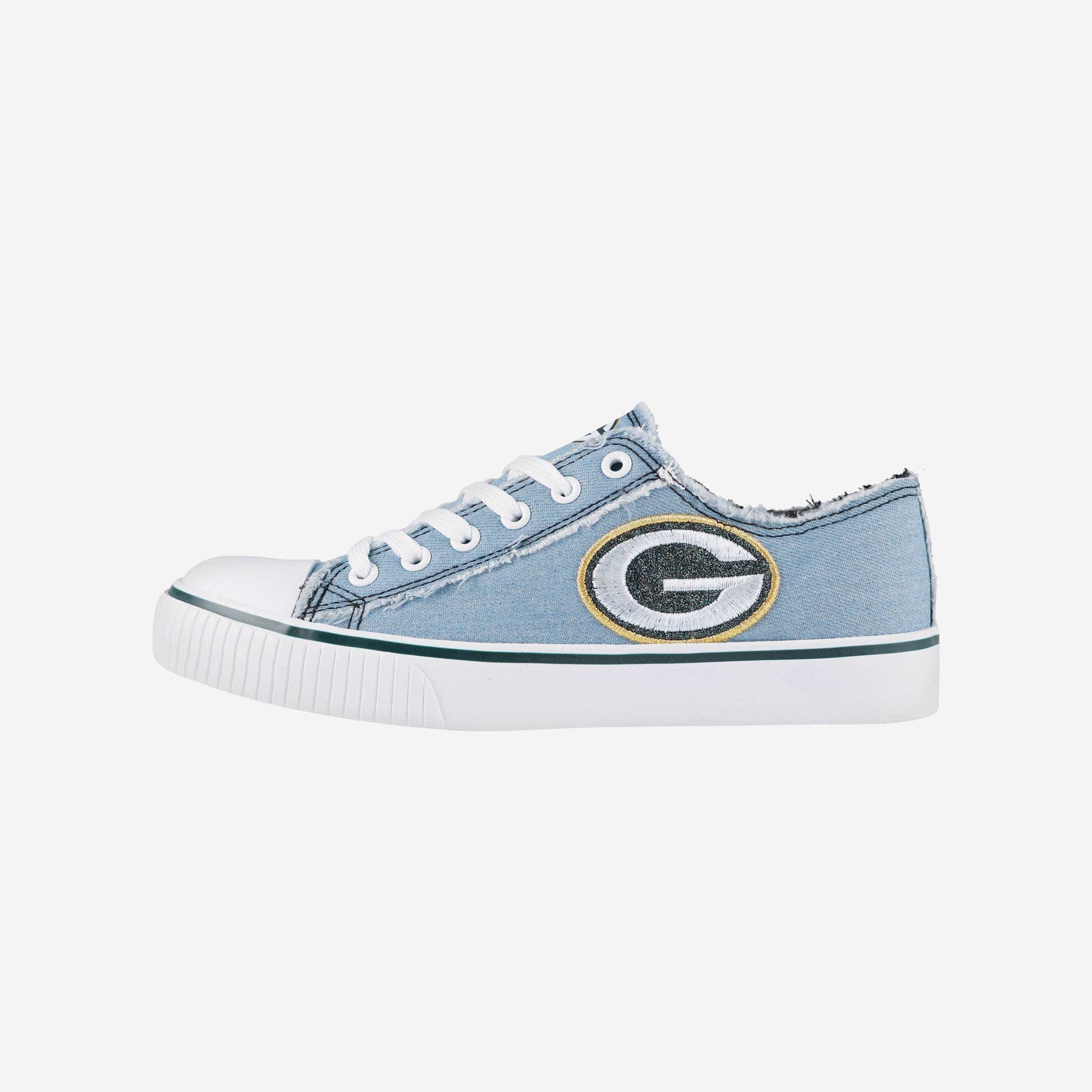 Glamorous Green Bay Packers Women's Denim Low-Top Canvas Shoes