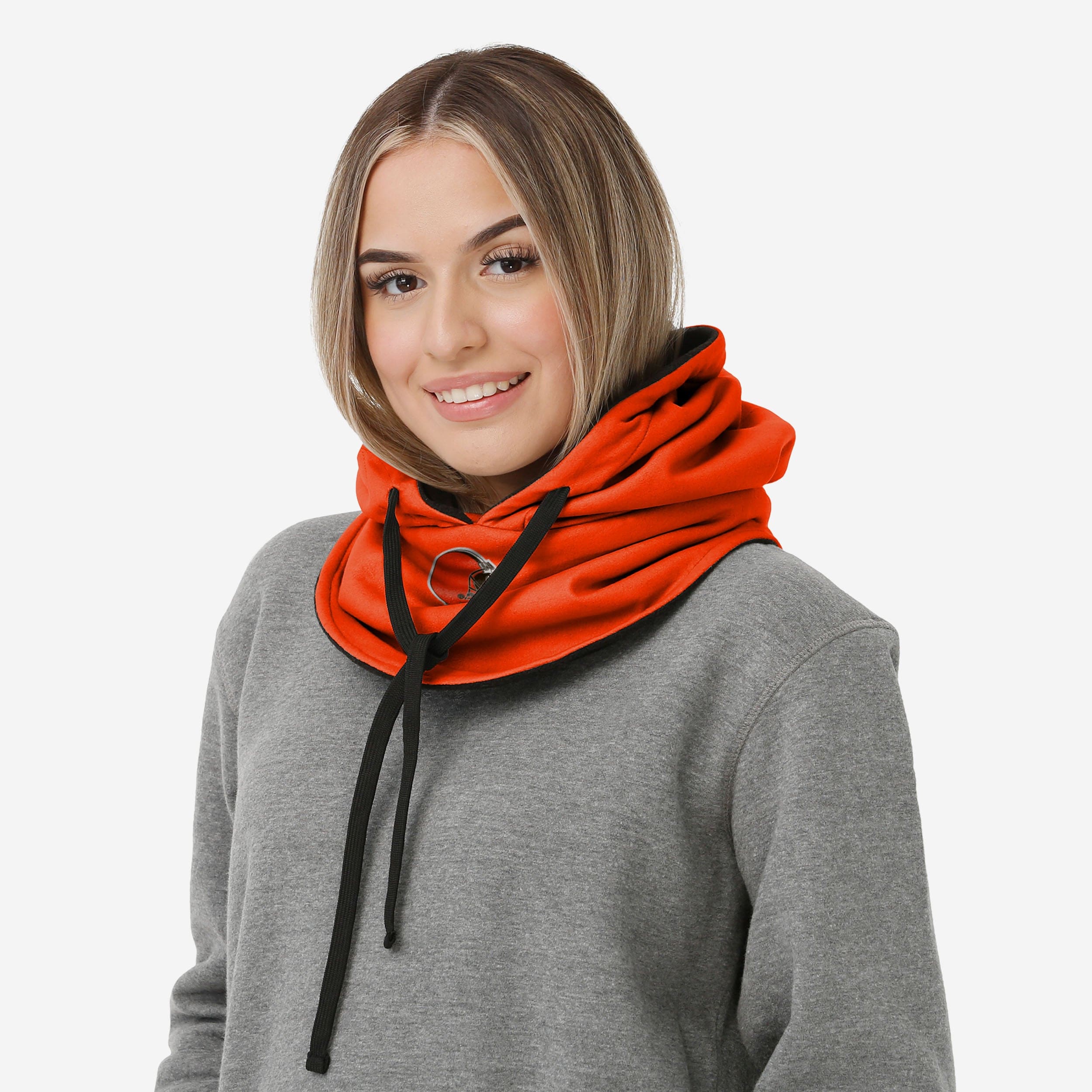Cleveland Browns Alternate Team Color Drawstring Hooded Gaiter - The Ultimate Team Spirit Gear