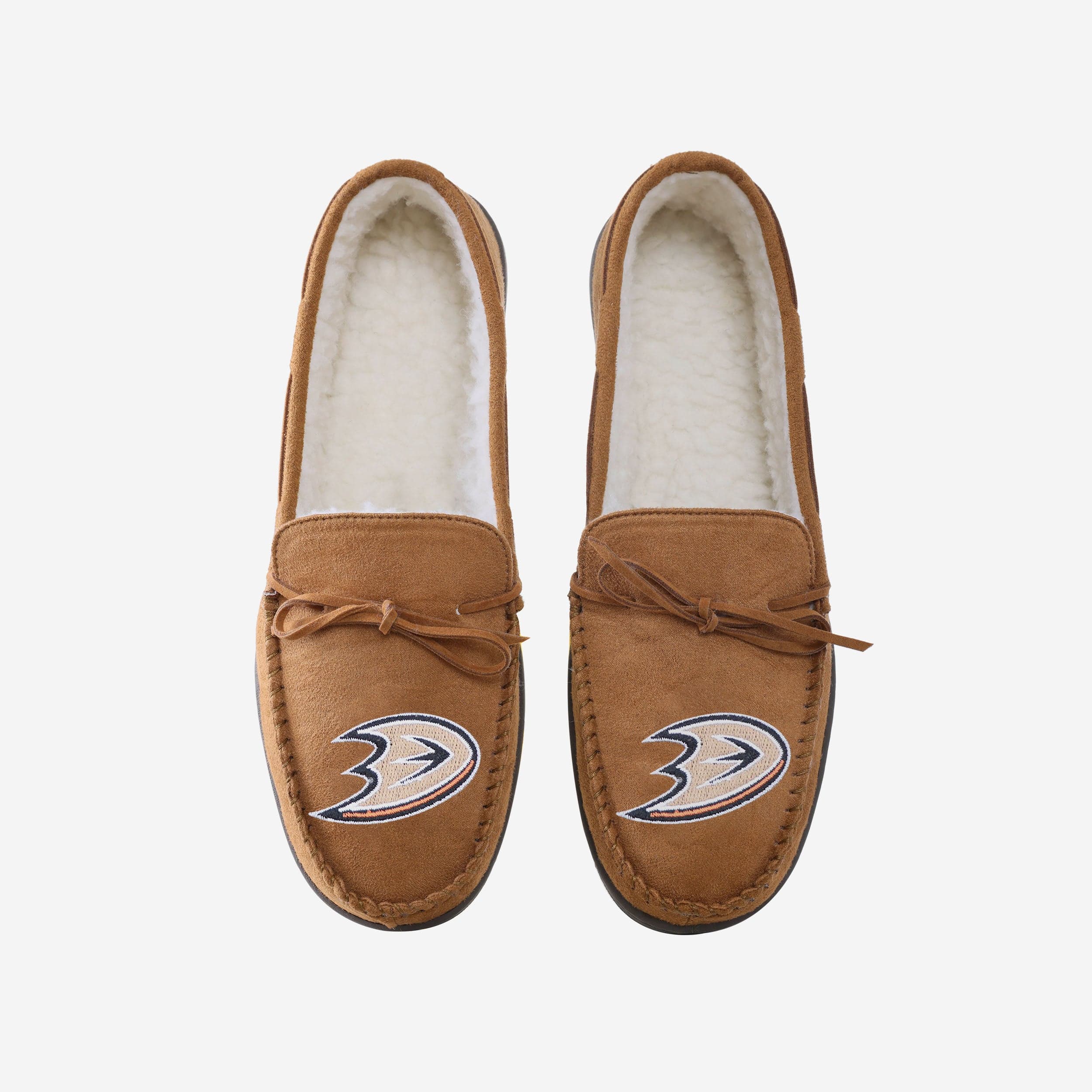 Anaheim Ducks Team Logo Luxury Moccasin Slippers