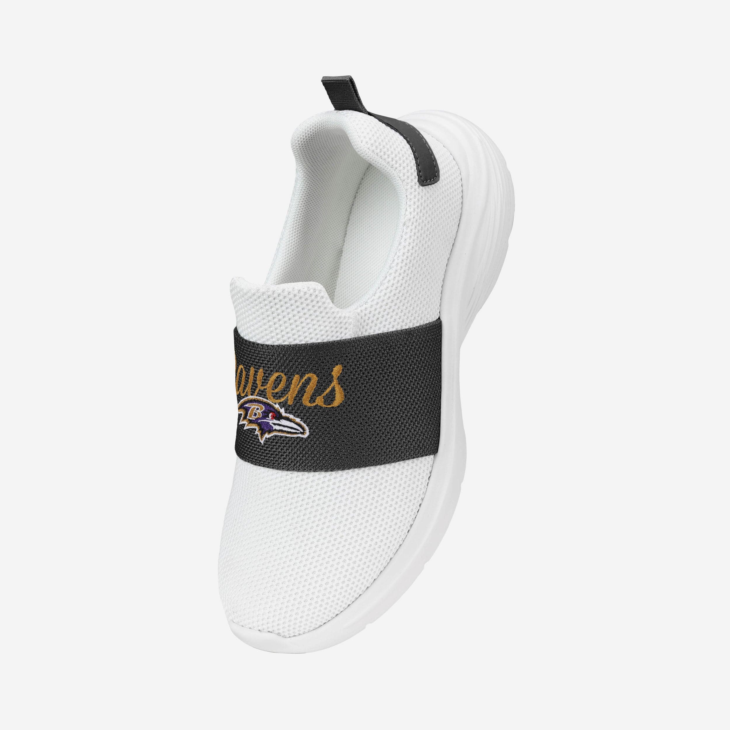Baltimore Ravens Women's Stylish White Slip-On Sneakers