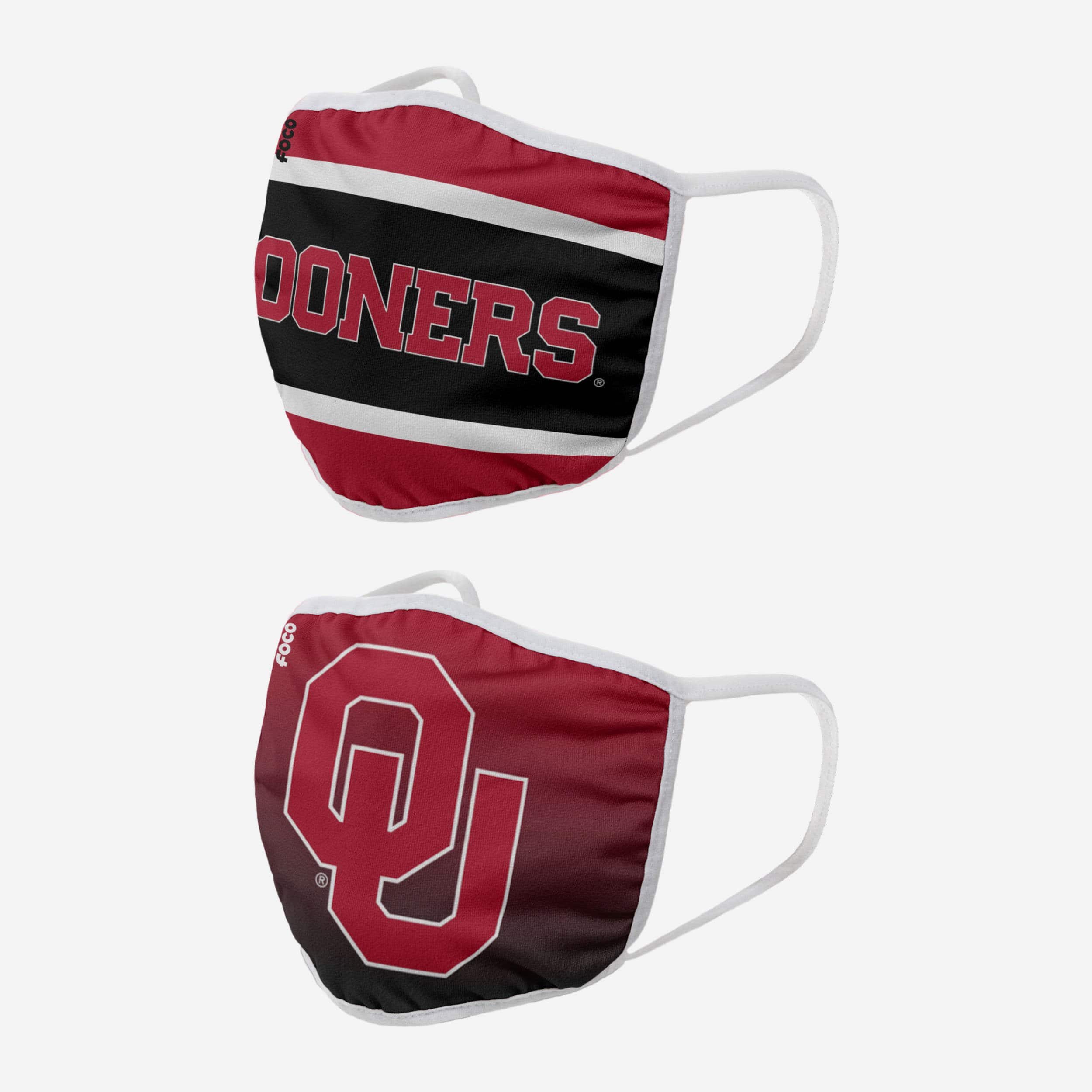 Oklahoma Sooners Printed 2-Pack Face Covers - Show Your Team Spirit!